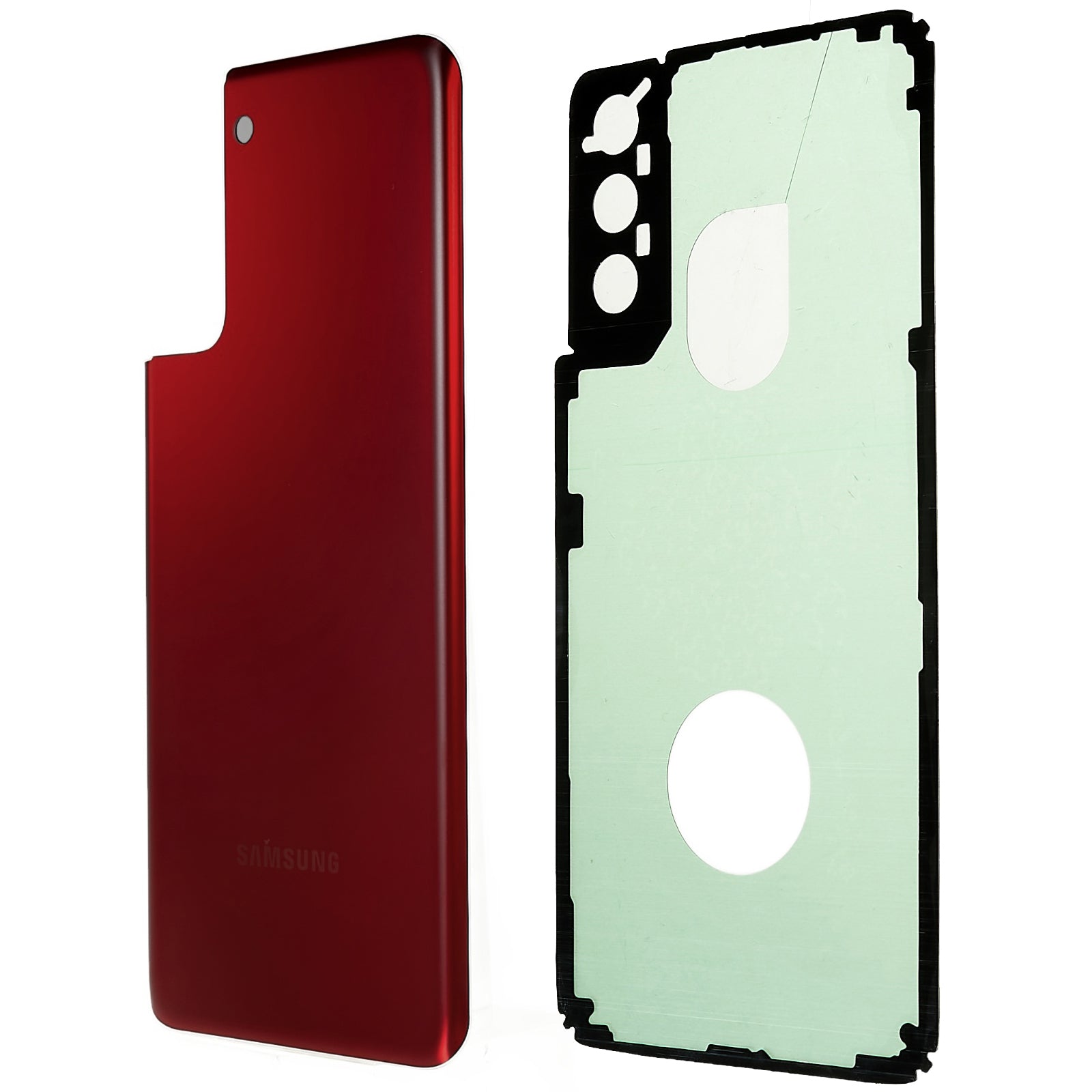 Pro Samsung Galaxy S21 5G G996 Kryt pouzdra baterie s náhradními díly samolepky