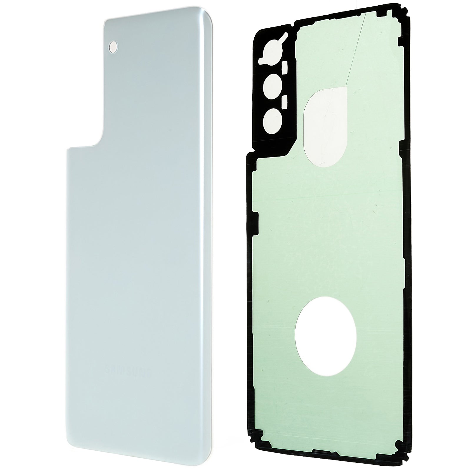 Pro Samsung Galaxy S21 5G G996 Kryt pouzdra baterie s náhradními díly samolepky