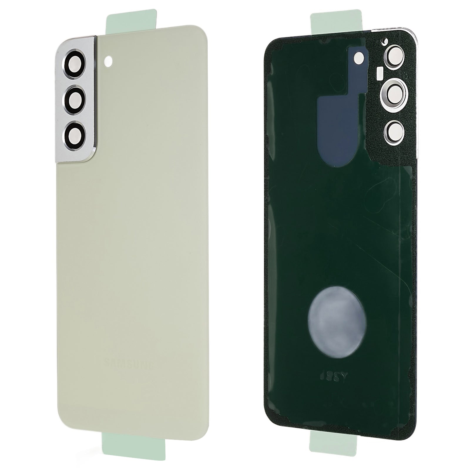 Pro Samsung Galaxy S22 5G S906 bateriový kryt s lepicí nálepkou, kryt objektivu fotoaparátu