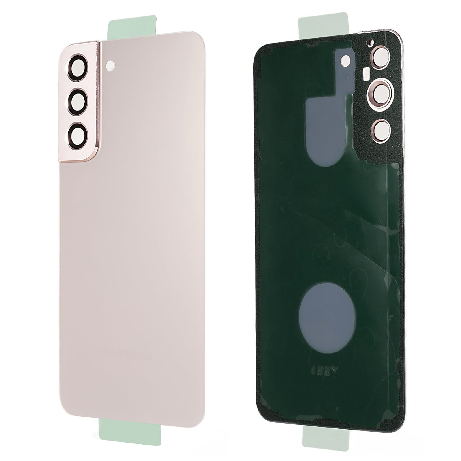 Pro Samsung Galaxy S22 5G S906 bateriový kryt s lepicí nálepkou, kryt objektivu fotoaparátu