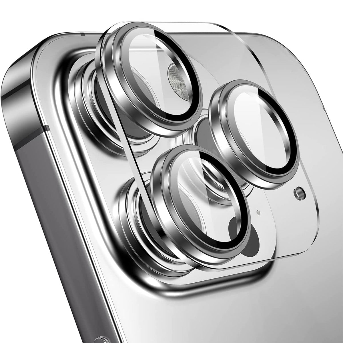 ENKAY HAT PRINCE Camera Lens Protector for iPhone 14 Pro 14 Pro Max Full Coverage Aluminium Alloy Ring Tempered Glass Lens Film