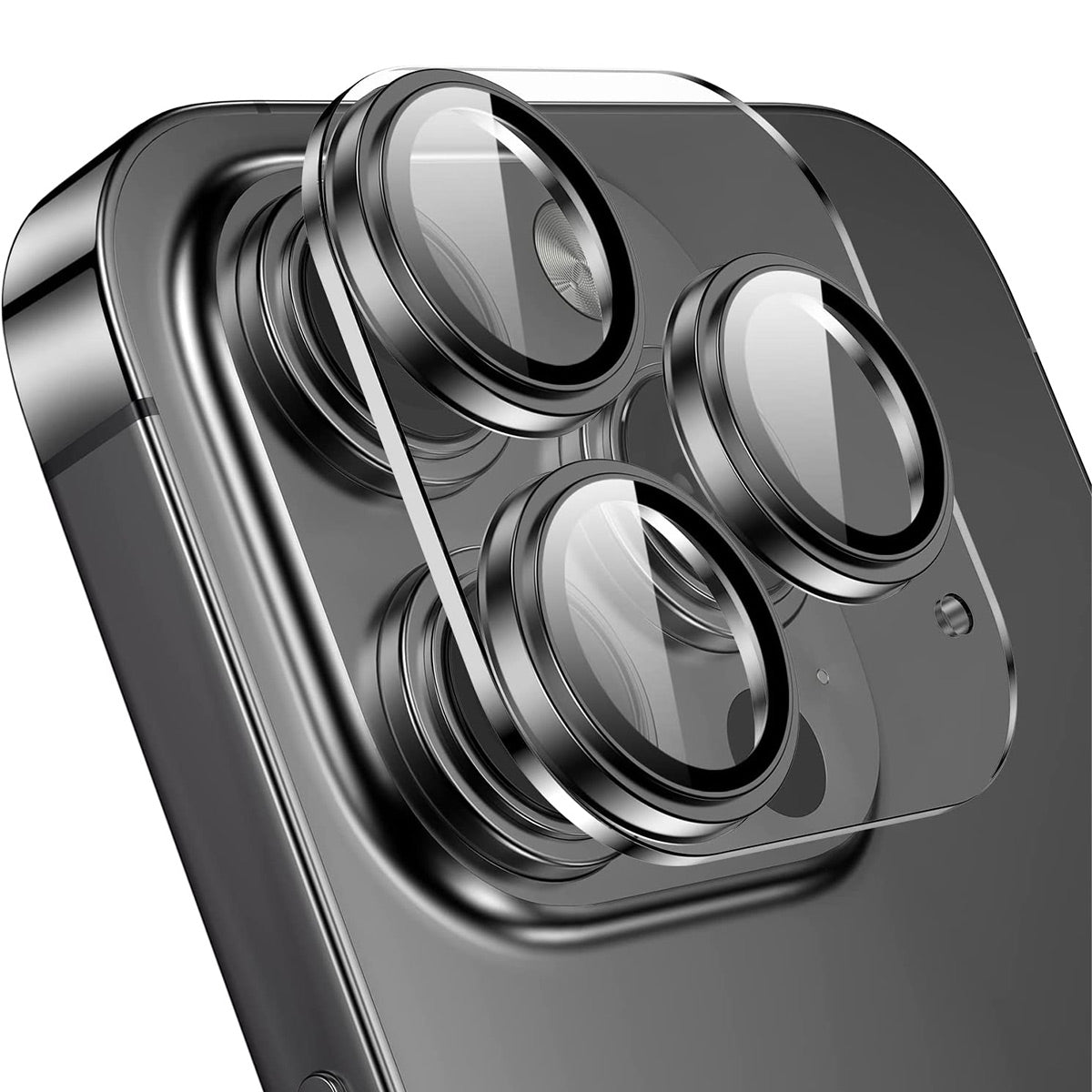 ENKAY HAT PRINCE Camera Lens Protector for iPhone 14 Pro 14 Pro Max Full Coverage Aluminium Alloy Ring Tempered Glass Lens Film