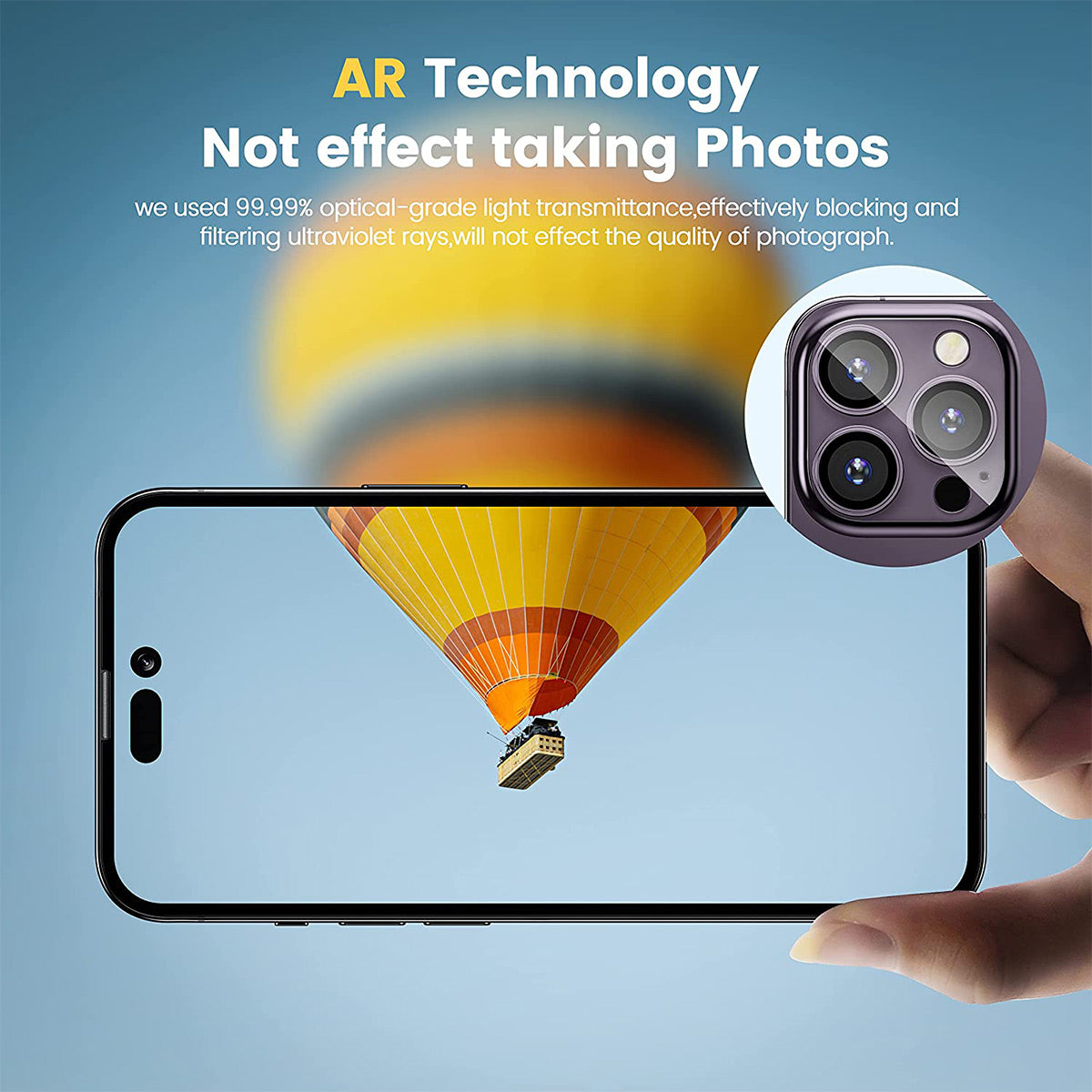 ENKAY HAT PRINCE Camera Lens Protector for iPhone 14 Pro 14 Pro Max Full Coverage Aluminium Alloy Ring Tempered Glass Lens Film