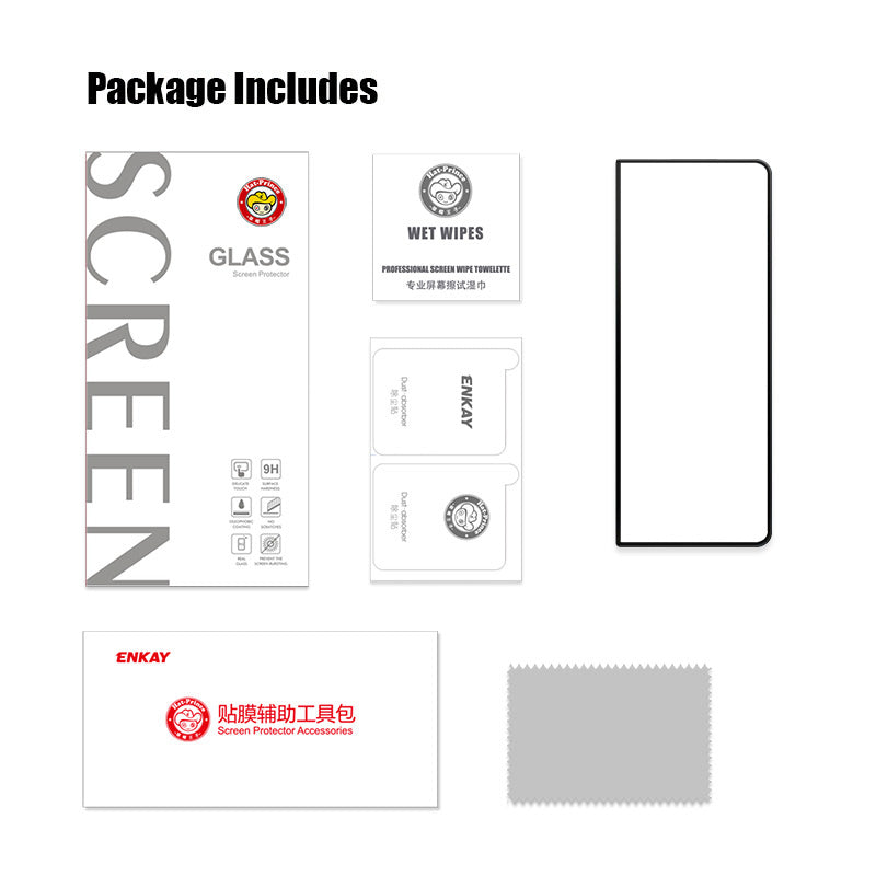 ENKAY HAT PRINCE For Samsung Galaxy Z Fold4 5G Full Covering Screen Protector 0.26mm 2.5D Anti-explosion Anti-fingerprint Tempered Glass Film