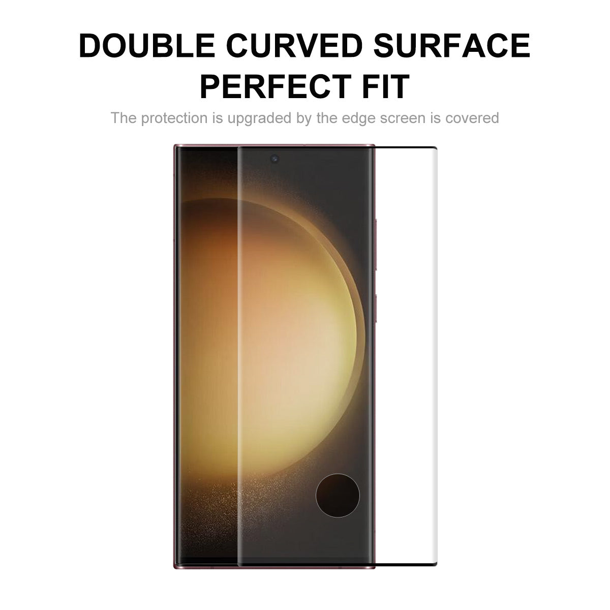 ENKAY HAT PRINCE Tempered Glass Film for Samsung Galaxy S23 Ultra 3D Curved Side Glue HD Clear Anti-fingerprint Full Screen Protector