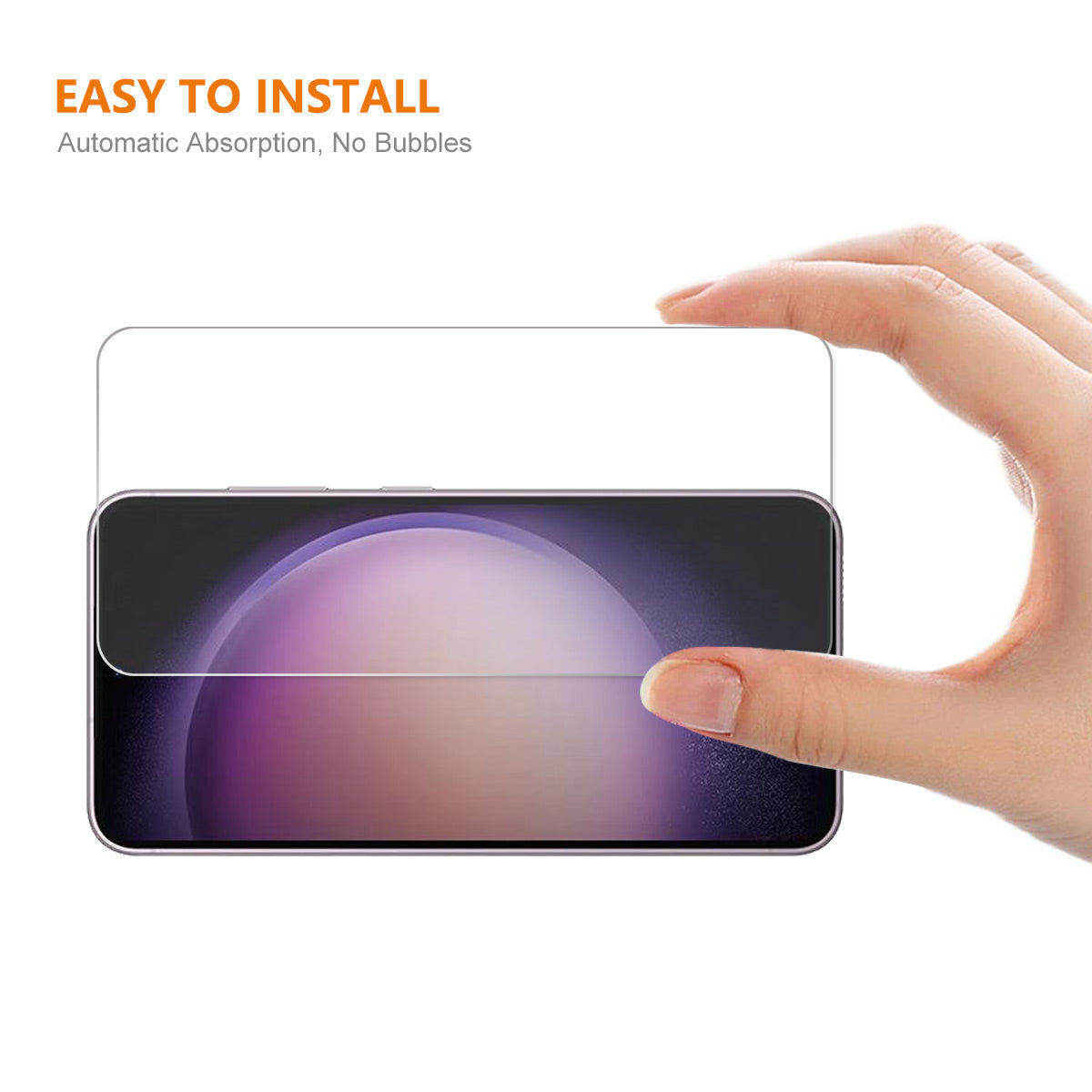 ENKAY HAT PRINCE Screen Protector for Samsung Galaxy S22 5G/S23 Anti-explosion 0.18mm Ultra-slim Clear Full Glue 9H Tempered Glass Film [Support Ultrasonic Fingerprint Unlock]