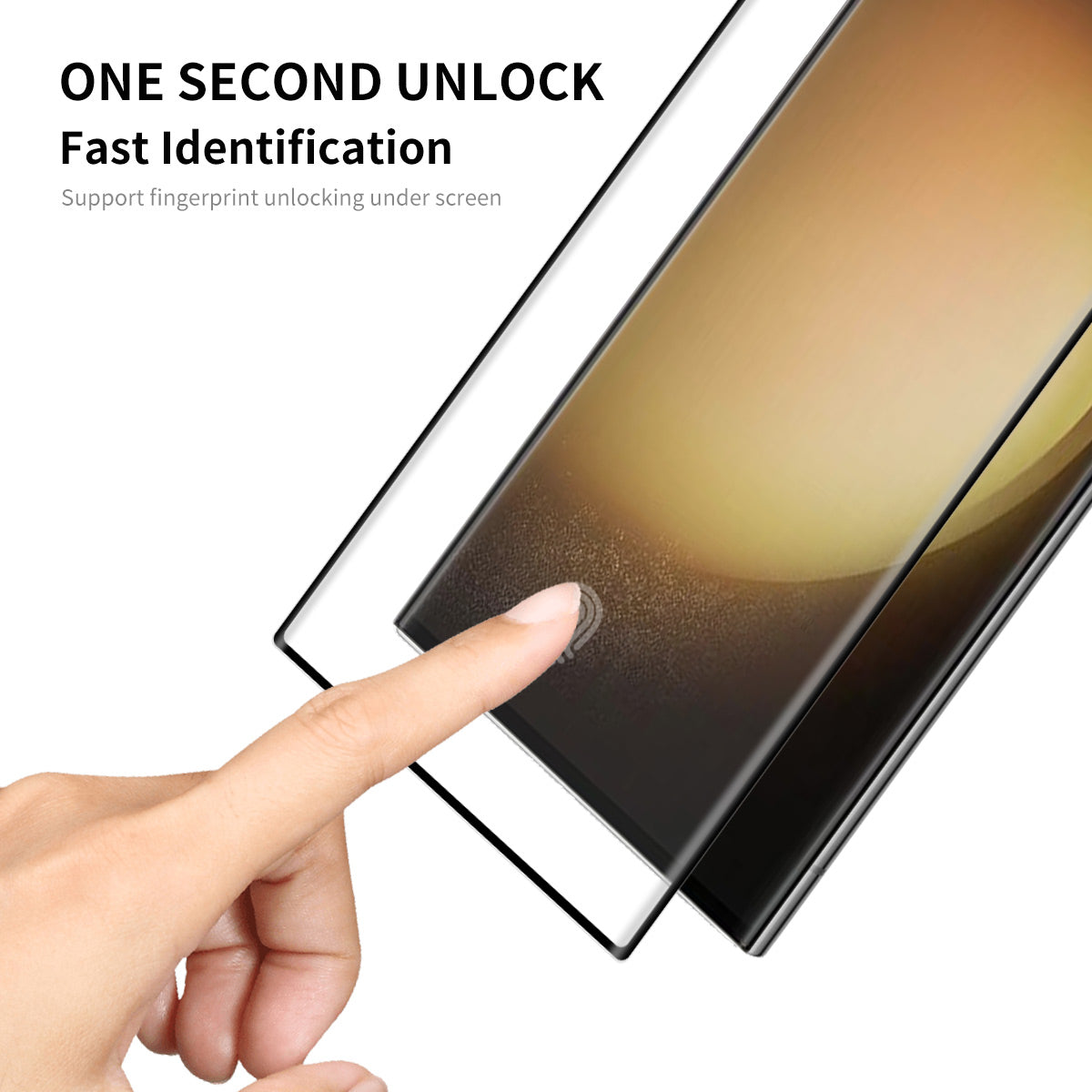 ENKAY HAT PRINCE Full Glue Screen Protector for Samsung Galaxy S23 Ultra Anti-fingerprint 0.26mm 3D Curved Hot Bending Anti-scratch Tempered Glass Film