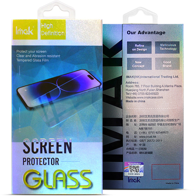 IMAK H Series for Motorola Moto G73 5G Shatterproof Ultra Clear Tempered Glass Film Sensitive Touch Full Glue Screen Protector