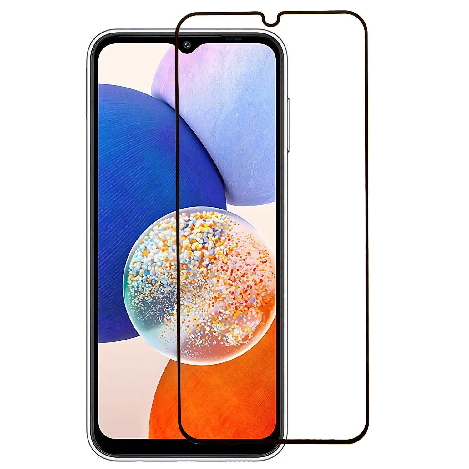 Anti-explosion Screen Protector For Samsung Galaxy A14 5G/A14 4G 9D Silk Printing Full Covering Screen Tempered Glass Film