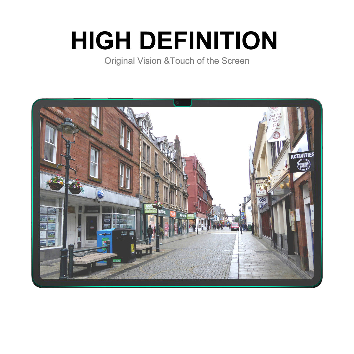 ENKAY HAT PRINCE For Samsung Galaxy Tab S9/S8/S7 FE Tempered Glass 0.33mm 9H 2.5D Arc Edge Screen Protector Anti-explosion HD Clear Film