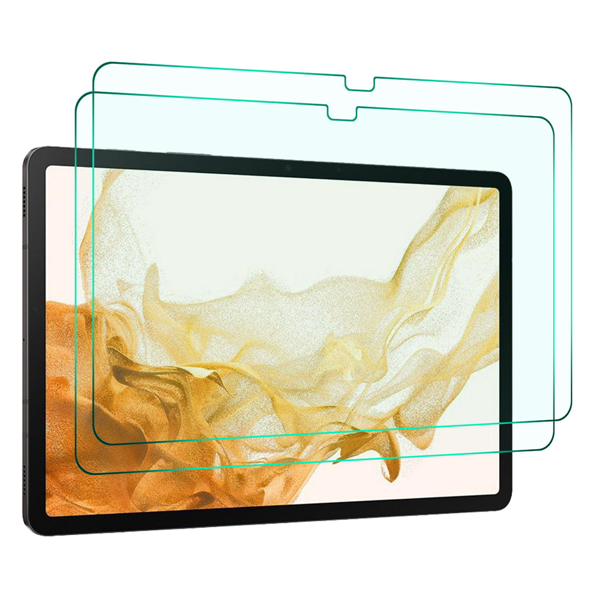 ENKAY HAT PRINCE 2Pcs Tempered Glass Screen Protector for Samsung Galaxy Tab S9/S8/S7 FE 0.33mm 9H 2.5D Anti-explosion Screen Protector