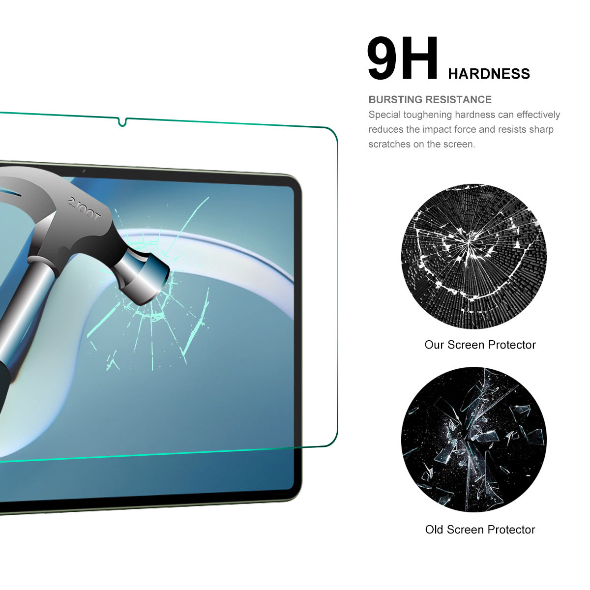 ENKAY HAT PRINCE 2Pcs Tempered Glass Film for Huawei MatePad Pro 12.6 (2021) 9H 2.5D Arc Edge 0.33mm Ultra Clear Anti-explosion Screen Protector