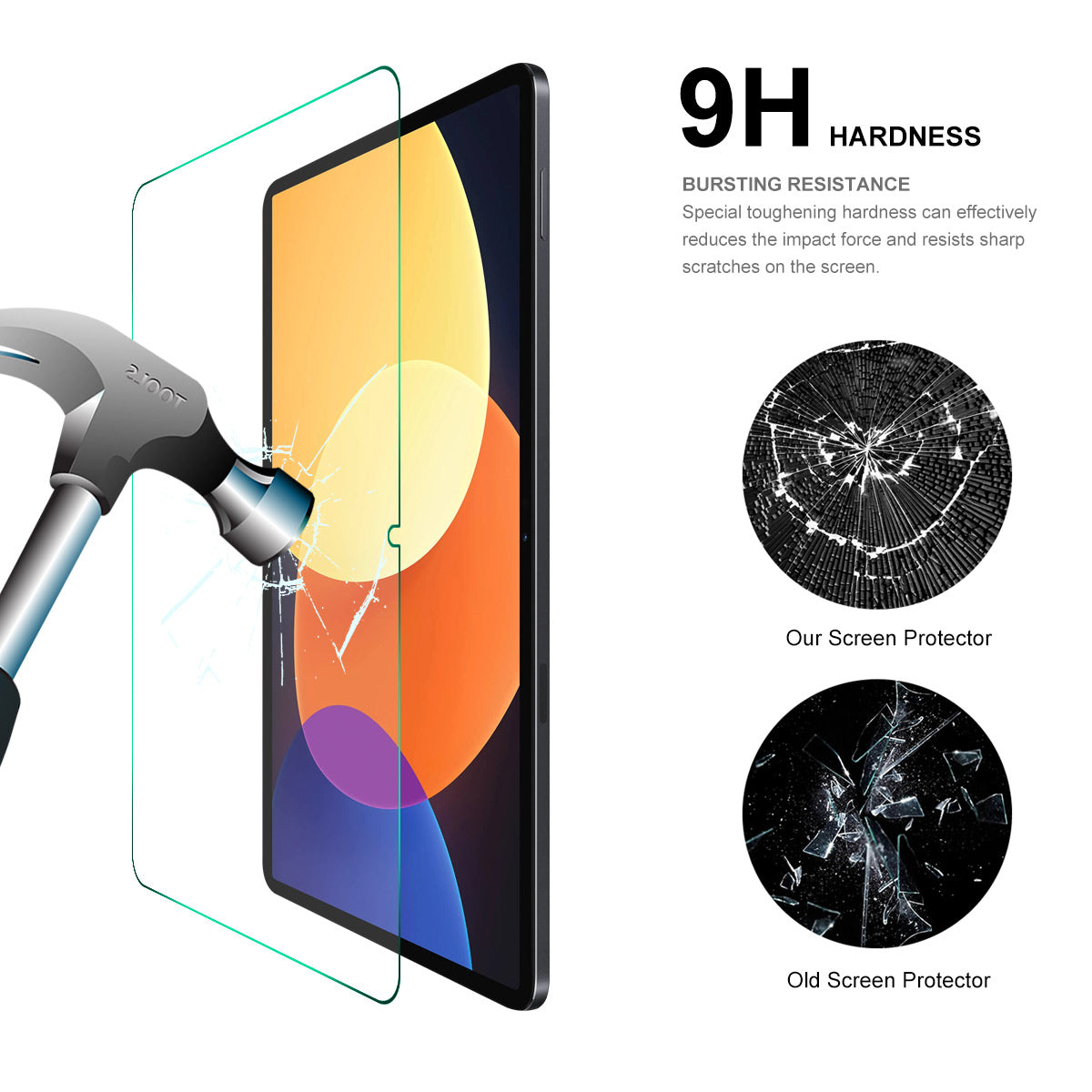 ENKAY HAT PRINCE Tempered Glass Film for Xiaomi Pad 5 Pro 12.4 (2022) 0.33mm 9H 2.5D Arc Edge Ultra Clear Anti-explosion Screen Protector