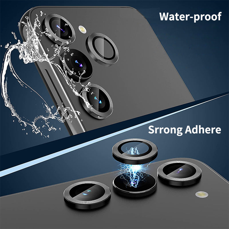 ENKAY HAT PRINCE Camera Lens Protector for Samsung Galaxy S23 S23 1 Set Aluminum Alloy Ring Tempered Glass Lens Film