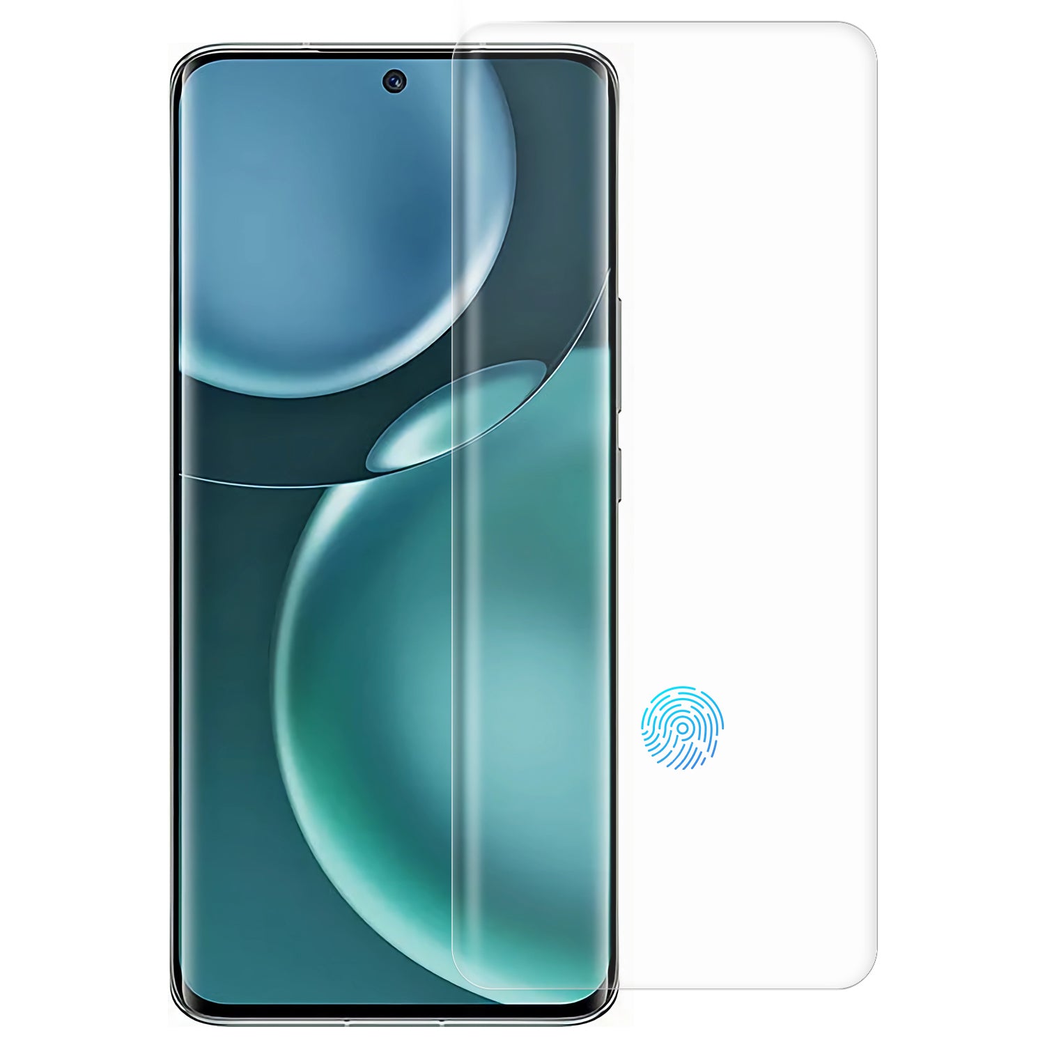 RURIHAI Screen Protector for Honor Magic4 5G/Magic4 Pro 5G 3D Curved Anti-scratch UV Liquid Tempered Glass Film Support Fingerprint Unlock