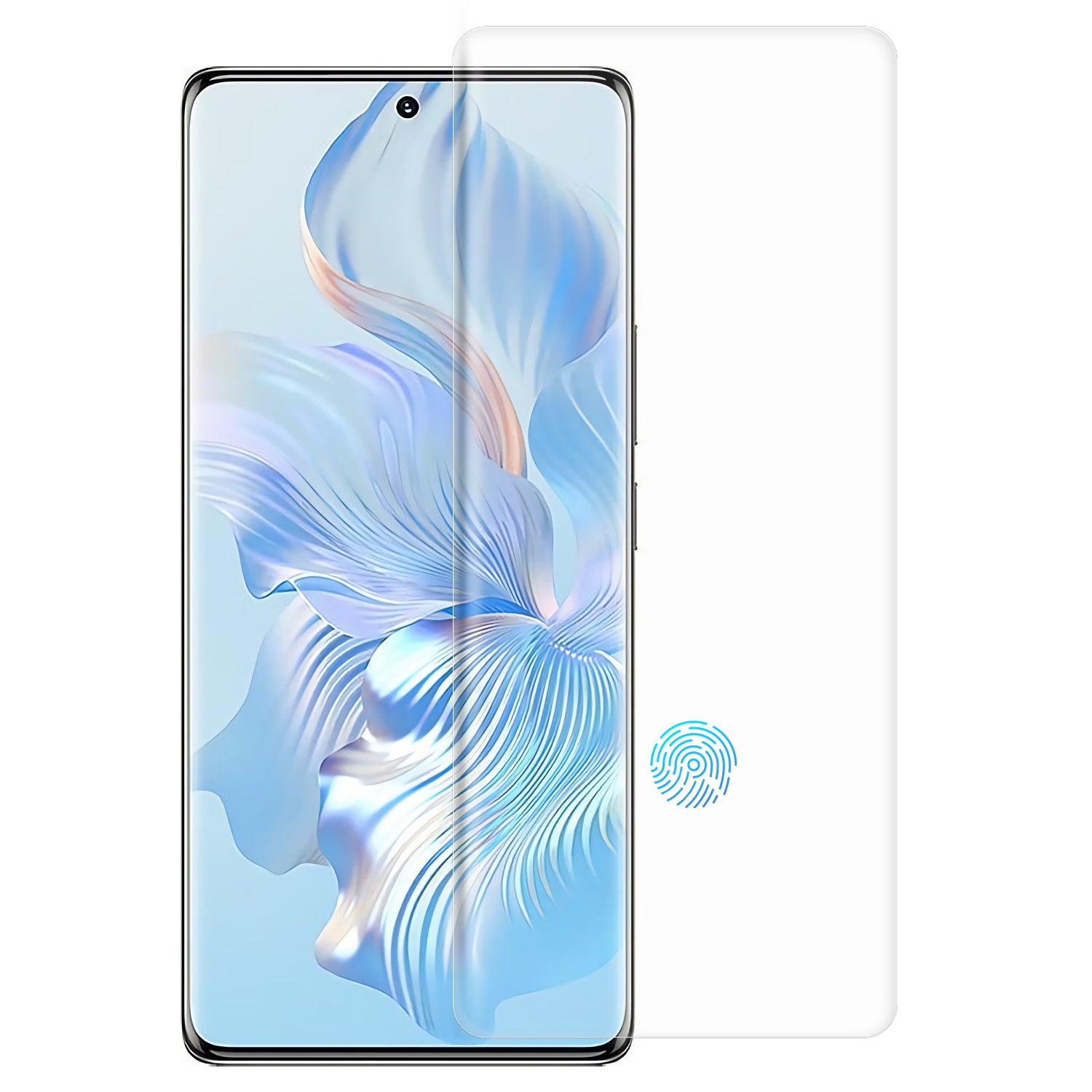 RURIHAI For Honor 80 5G/Xiaomi Mix 4 3D Curved UV Liquid Tempered Glass Screen Protector Full Glue Film Support Fingerprint Unlock