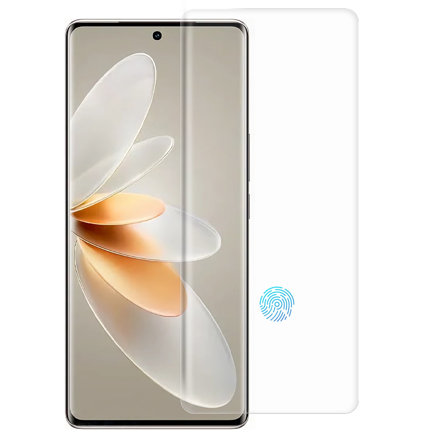 RURIHAI For vivo S16/Xiaomi 13 Pro 5G HD Clear Screen Protector 3D Curved UV Liquid Tempered Glass Film Support Fingerprint Unlock