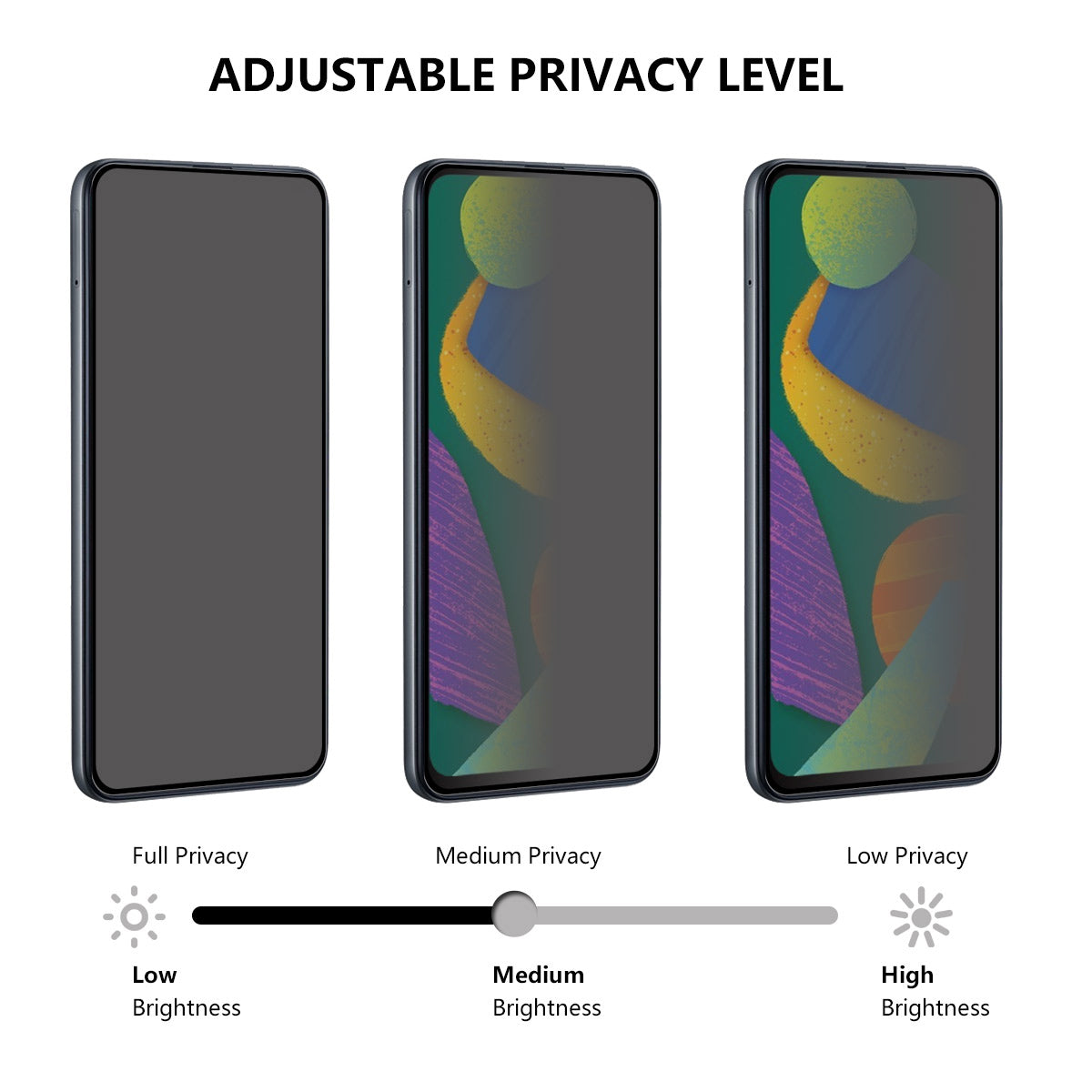 RURIHAI For iPhone 13 mini 5.4 inch Anti-spy Full Glue Screen Film AG Matte Anti-scratch High Aluminum-silicone Glass Full Screen Protector