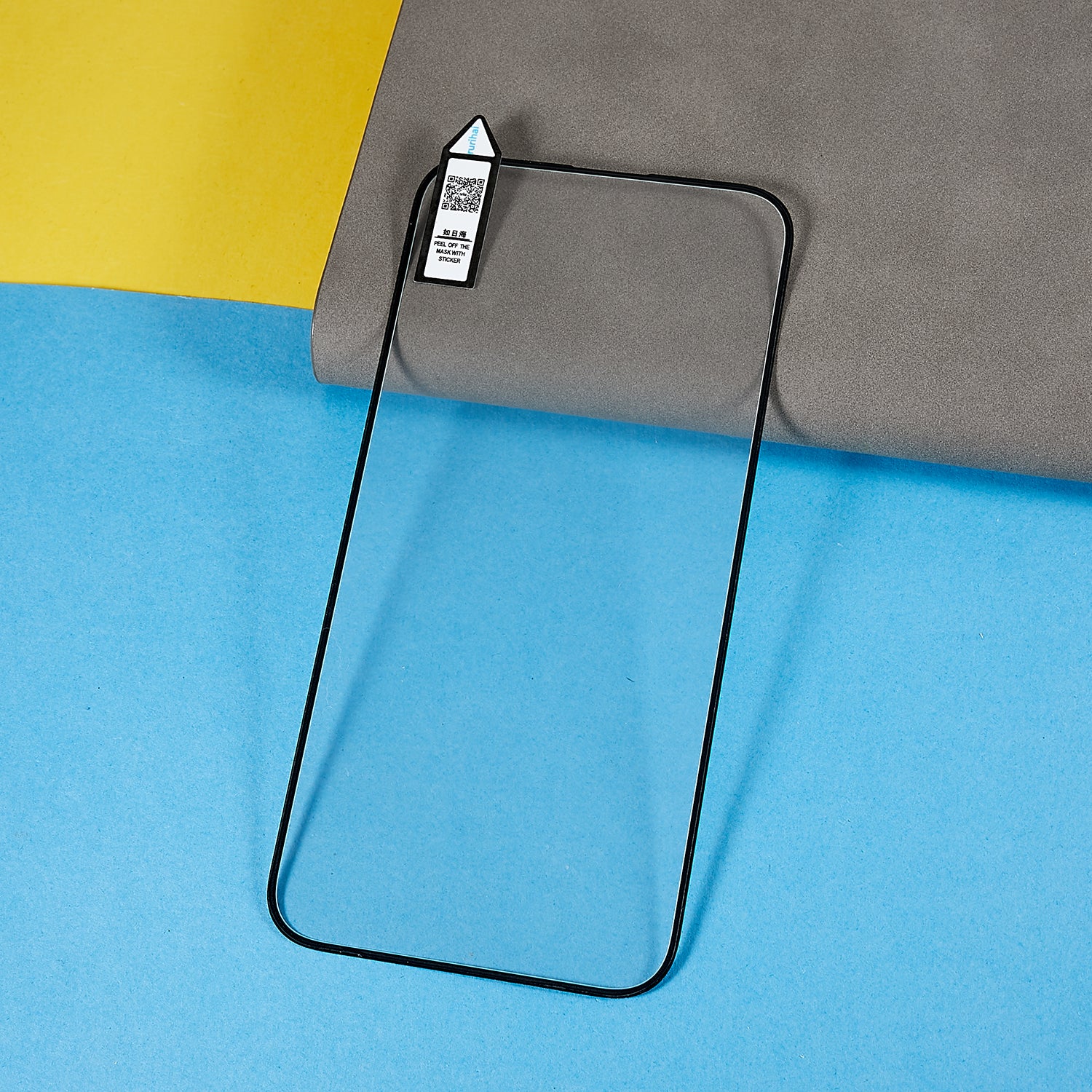 RURIHAI For iPhone 14 Pro 0.26mm AGC Glass Screen Protector 3D Carbon Fiber Edge Ultra Clear Full Glue Screen Film