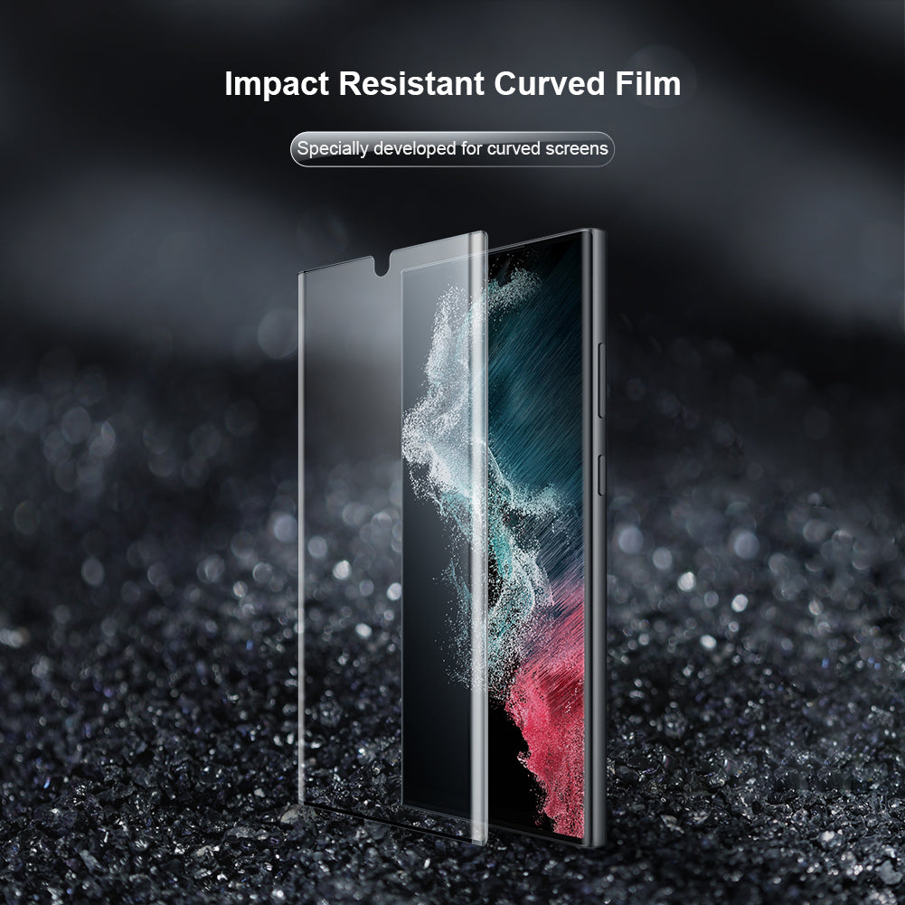 NILLKIN For Samsung Galaxy S23 Ultra 2Pcs/Pack PMMA Screen Protector Full Glue 3D Curved Full Screen Film