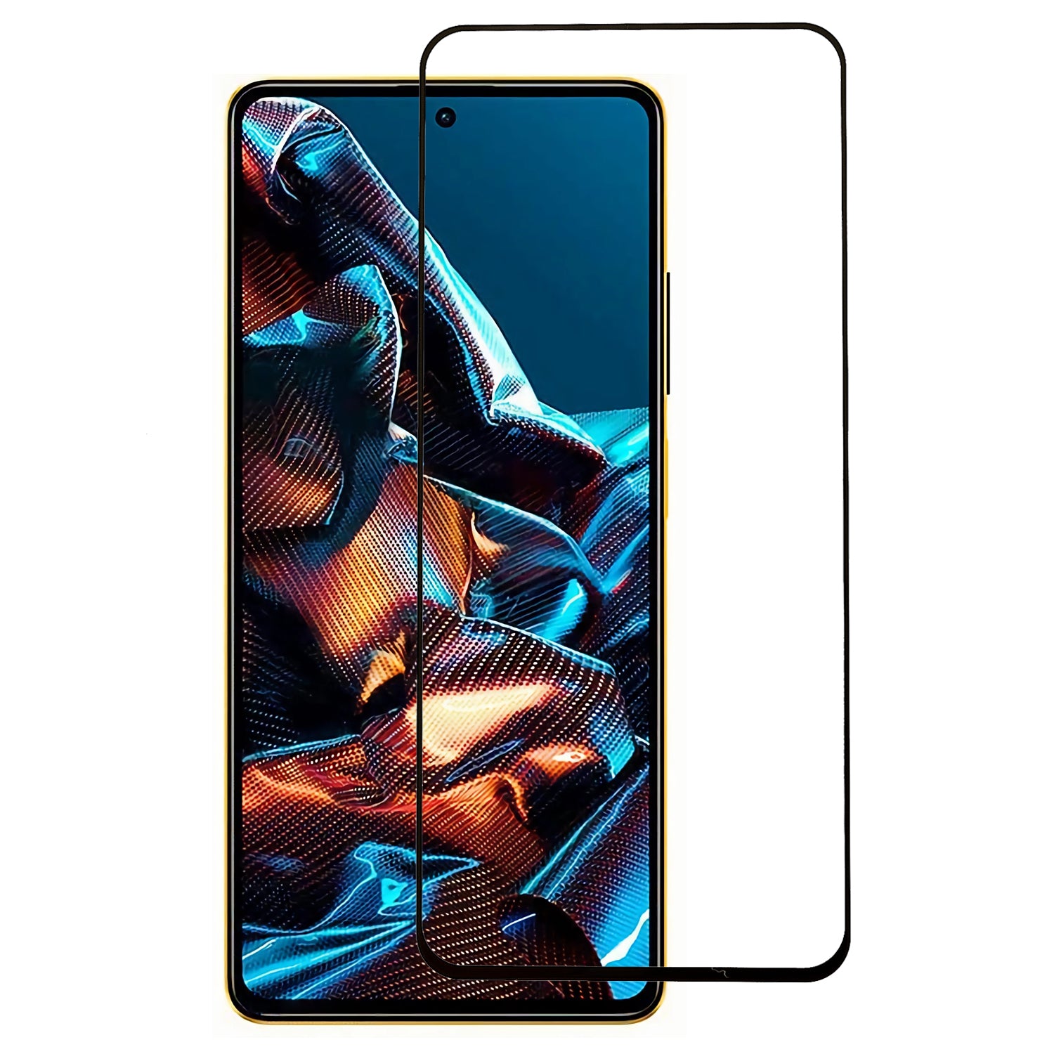 For Xiaomi Poco X5 Pro 5G/Redmi Note 12 Pro Speed 5G/Redmi Note 12 Pro 5G Silk Printing Phone Screen Protector Full Glue Full Covering Tempered Glass Film