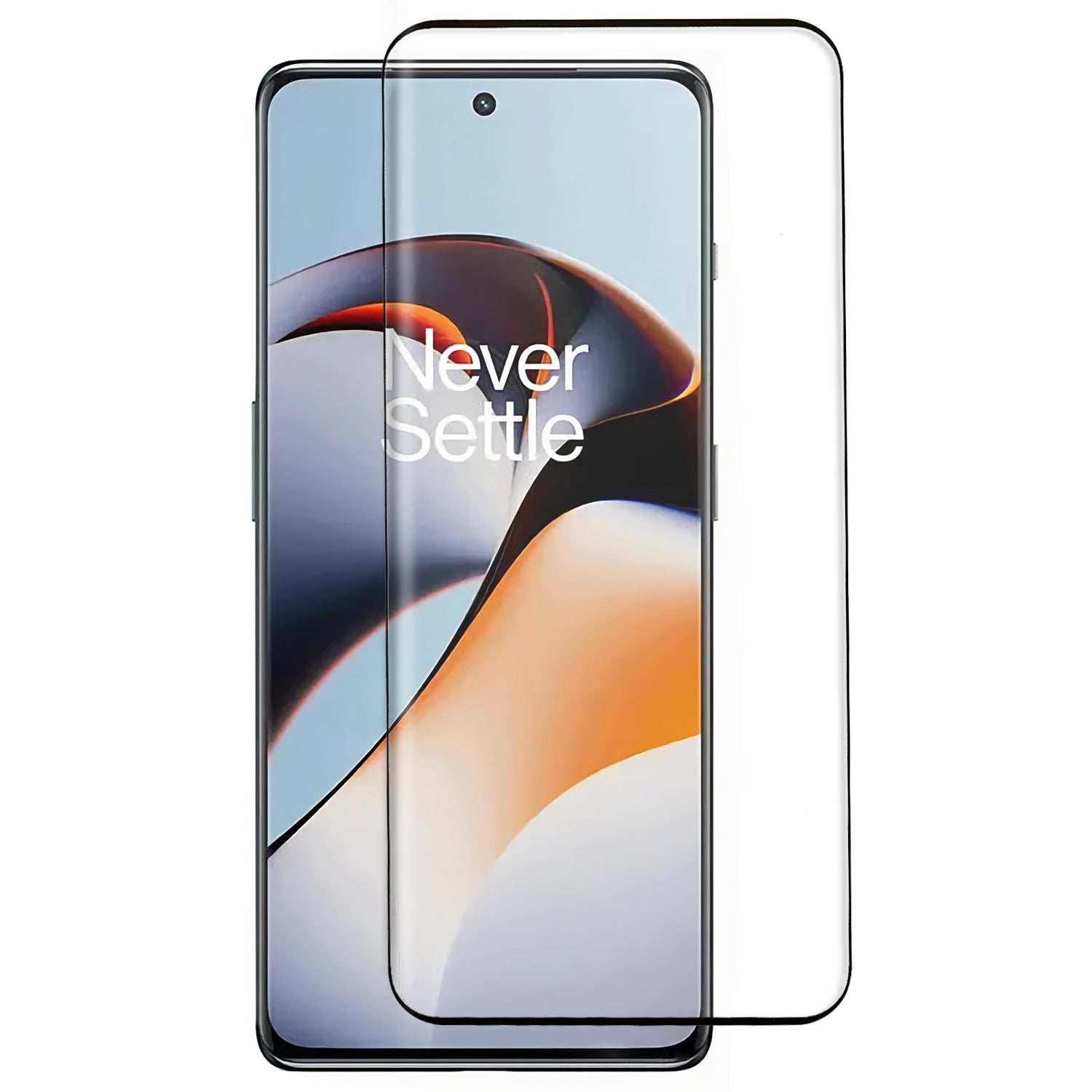 3D Curved Tempered Glass Film for OnePlus Ace 2 5G/11R 5G Side Glue Anti-explosion HD Clear Full Screen Protector