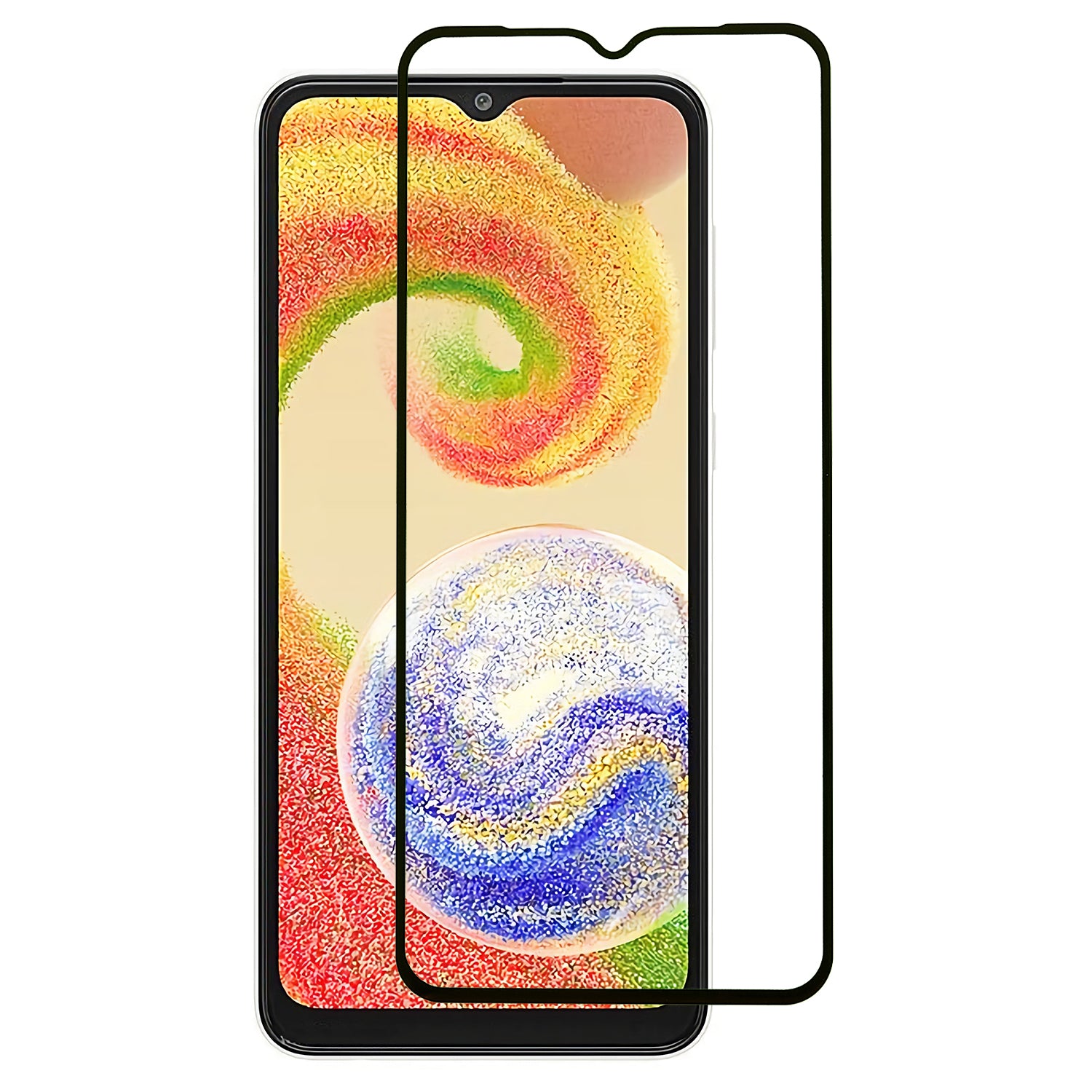 20D Tempered Glass Film for Samsung Galaxy A04 4G (164.4 x 76.3 x 9.1 mm)/A04e 4G/F04 4G/M04 4G Silk Printing Full Screen Protector