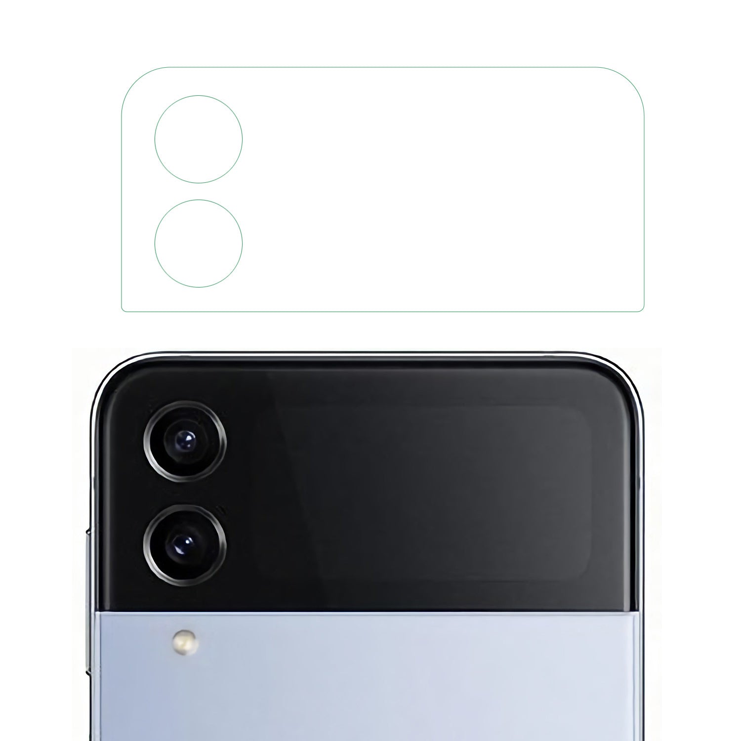 For Samsung Galaxy Z Flip3 5G Camera Lens Protector High Transparency 3D Acrylic Camera Lens Film