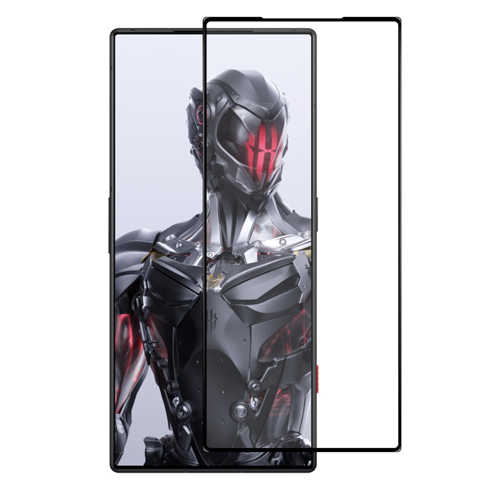 NORTHJO A For ZTE nubia Red Magic 8 Pro 5G/nubia Red Magic 8 Pro 5G Silk Printing High Aluminum-silicon Glass Screen Protector - Black