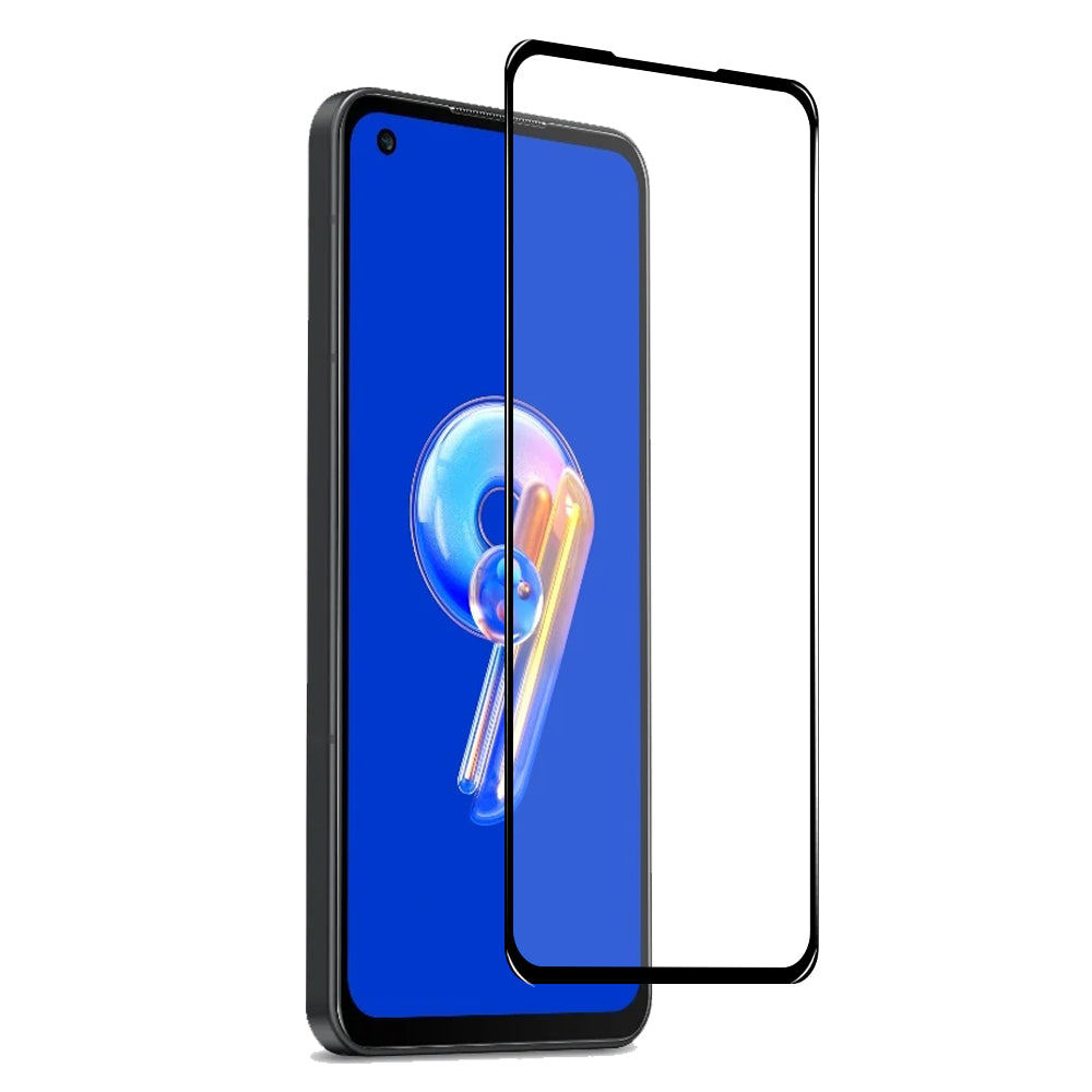 NORTHJO A 2.5D 0.3mm Screen Protector for Asus Zenfone 9 5G HD Clear Silk Printing High Aluminum-silicon Glass Film - Black