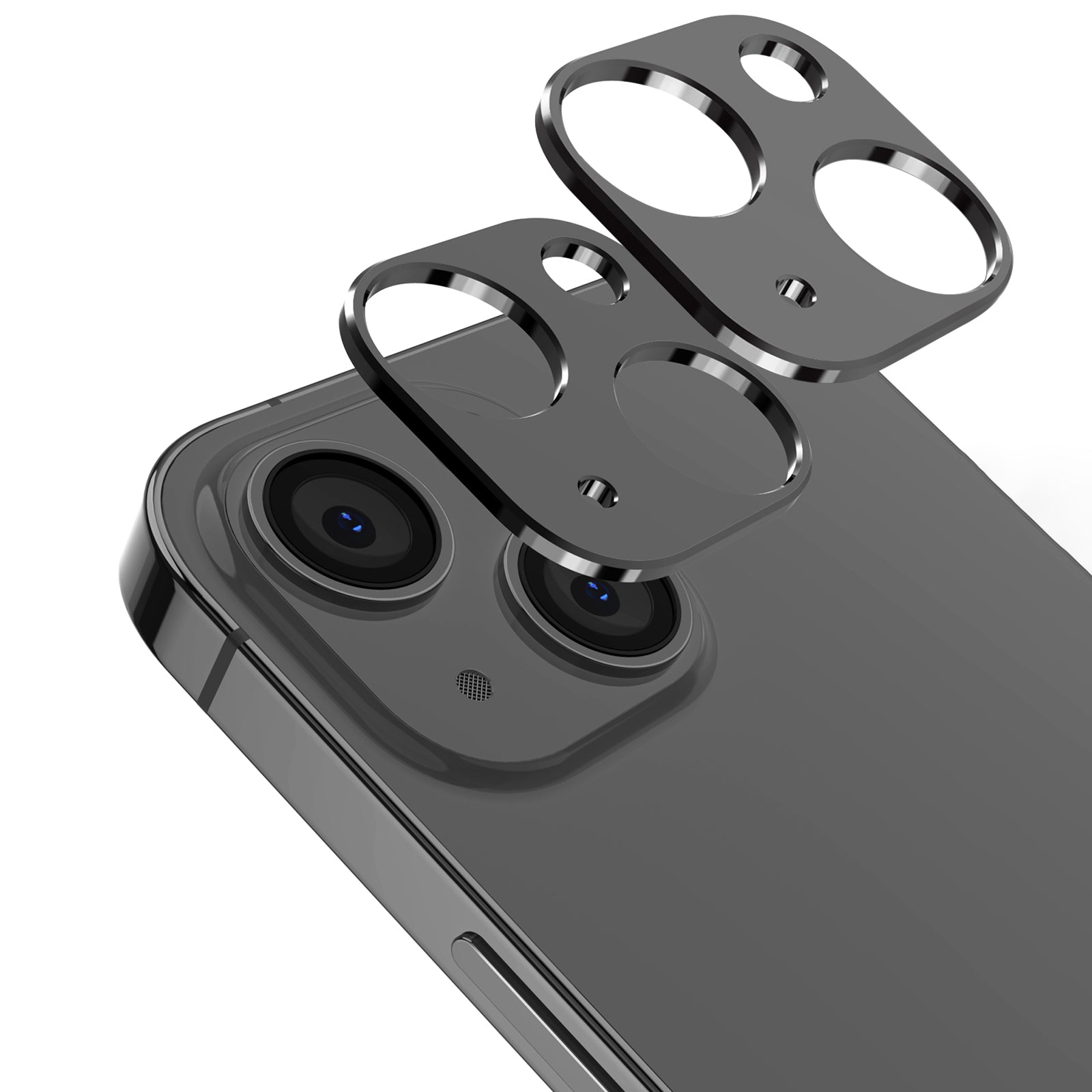AHASTYLE WG62-1 2Pcs Camera Lens Film for iPhone 13 6.1 inch 13 mini 5.4 inch Aluminum Alloy Camera Lens Protector
