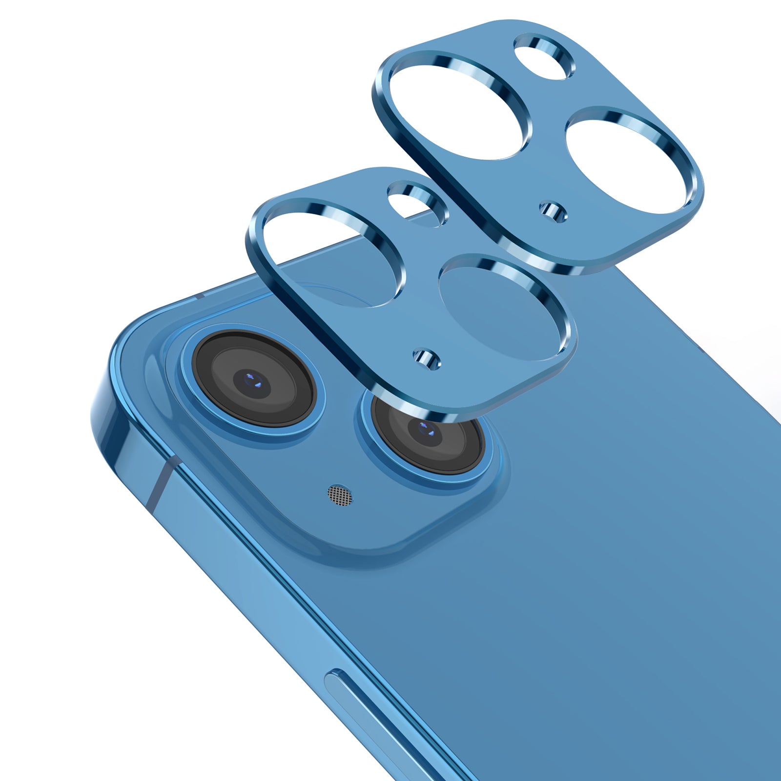 AHASTYLE WG62-1 2Pcs Camera Lens Film for iPhone 13 6.1 inch 13 mini 5.4 inch Aluminum Alloy Camera Lens Protector