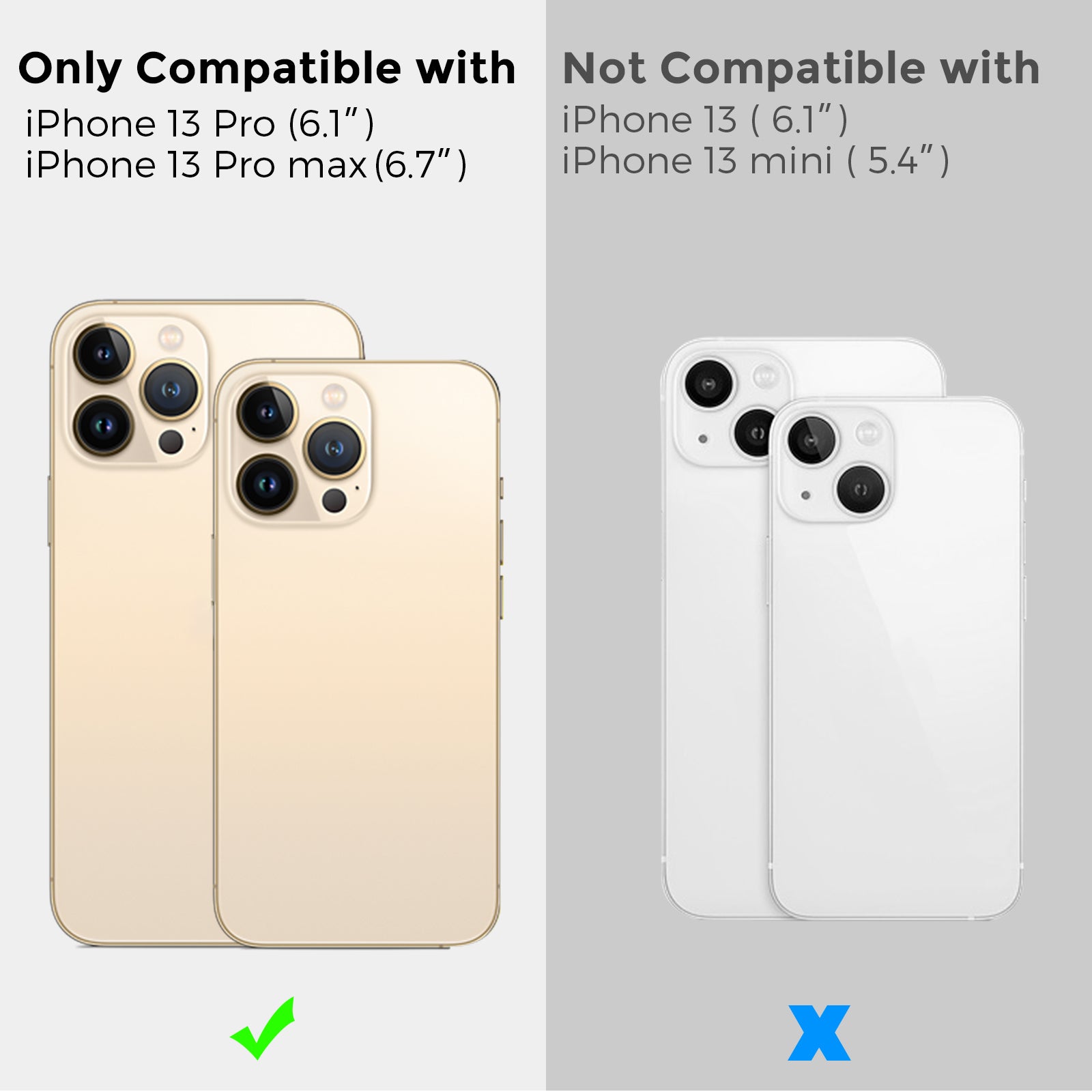 AHASTYLE WG62-3 for iPhone 13 Pro 13 Pro Max Camera Lens Protector Aluminum Alloy Tempered Glass Rhinestone Decor Camera Lens Film