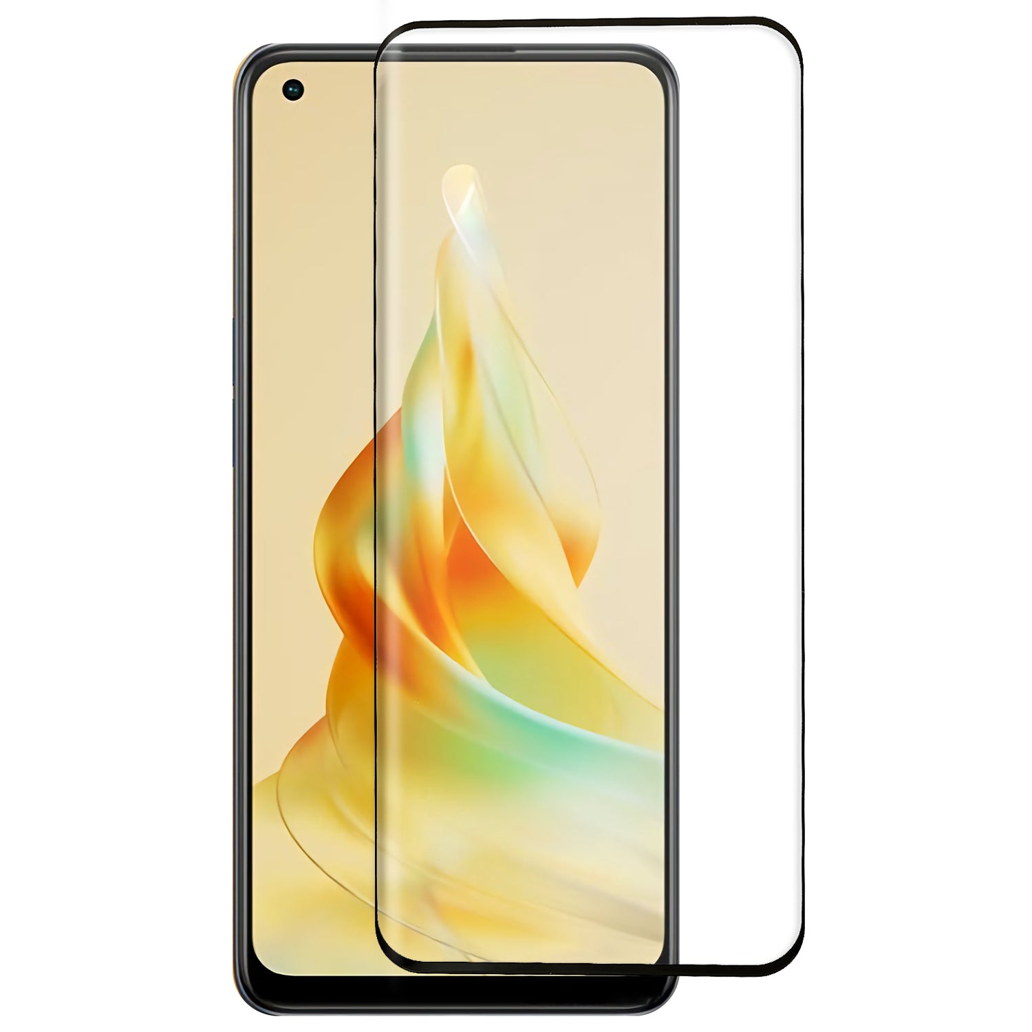 For Oppo Reno8 T 5G/A1 Pro 5G Screen Protector Full Coverage Side Glue 3D Curved Scratch Resistant Tempered Glass Film