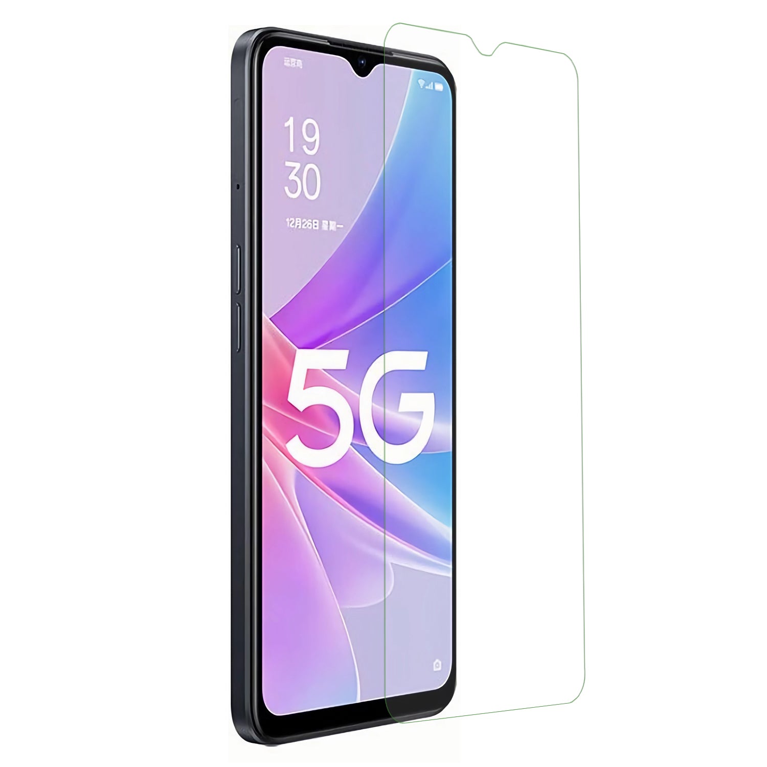 For Oppo A56s 5G Screen Protector 0.25 Arc Edge Clear Tempered Glass Film Easy Installation