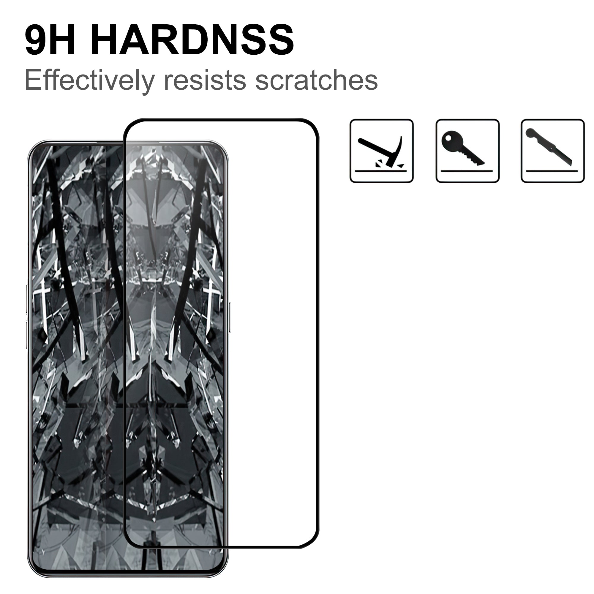 HD Screen Protector for Realme GT Neo 5 5G/GT3 5G Anti-scratch Full Glue Black Edge Tempered Glass Film