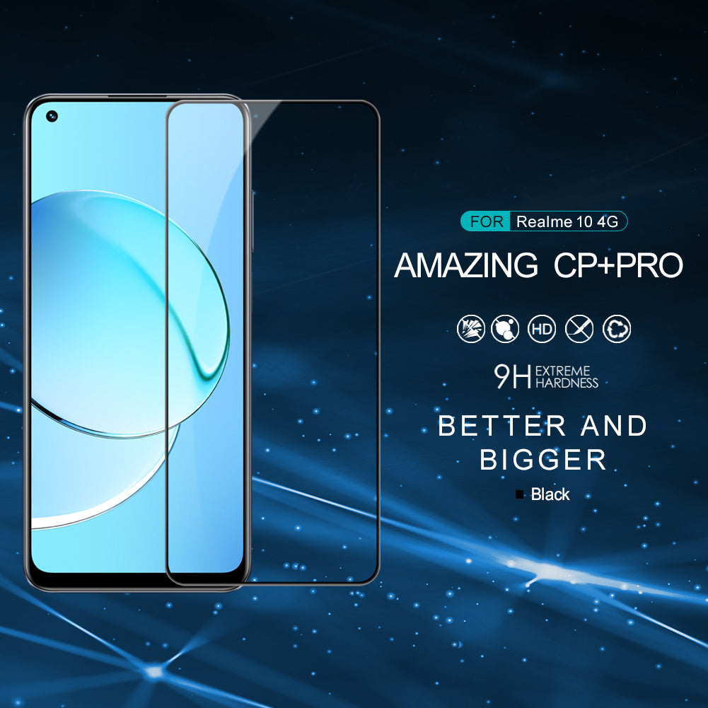 NILLKIN CP PRO Screen Protector for Realme 10 4G Anti-explosion HD Clear AGC Tempered Glass Film