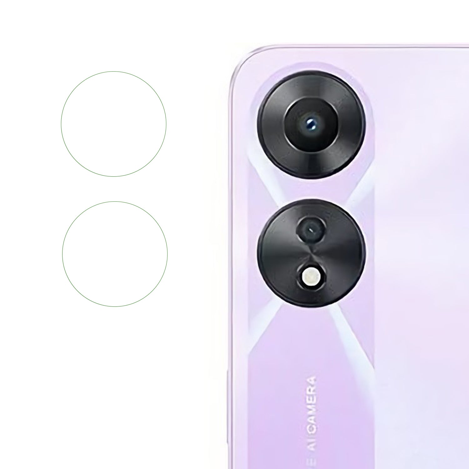 For Oppo A78 5G Tempered Glass Camera Lens Protector Anti-scratch HD Clear Rear Lens Film