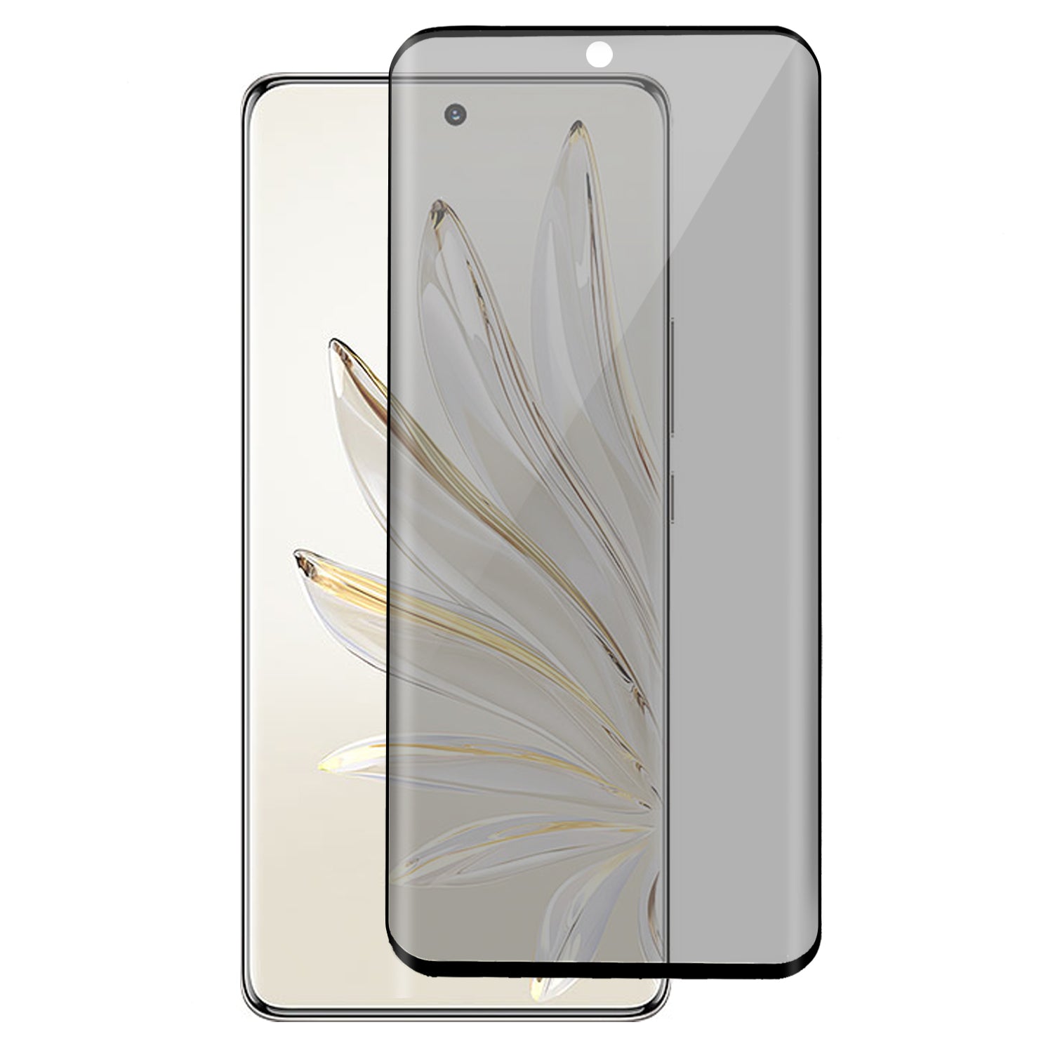 RURIHAI Anti-Spy Screen Protector for Honor 70 Pro 5G 3D Curved Side Glue Anti Peeping Tempered Glass Film