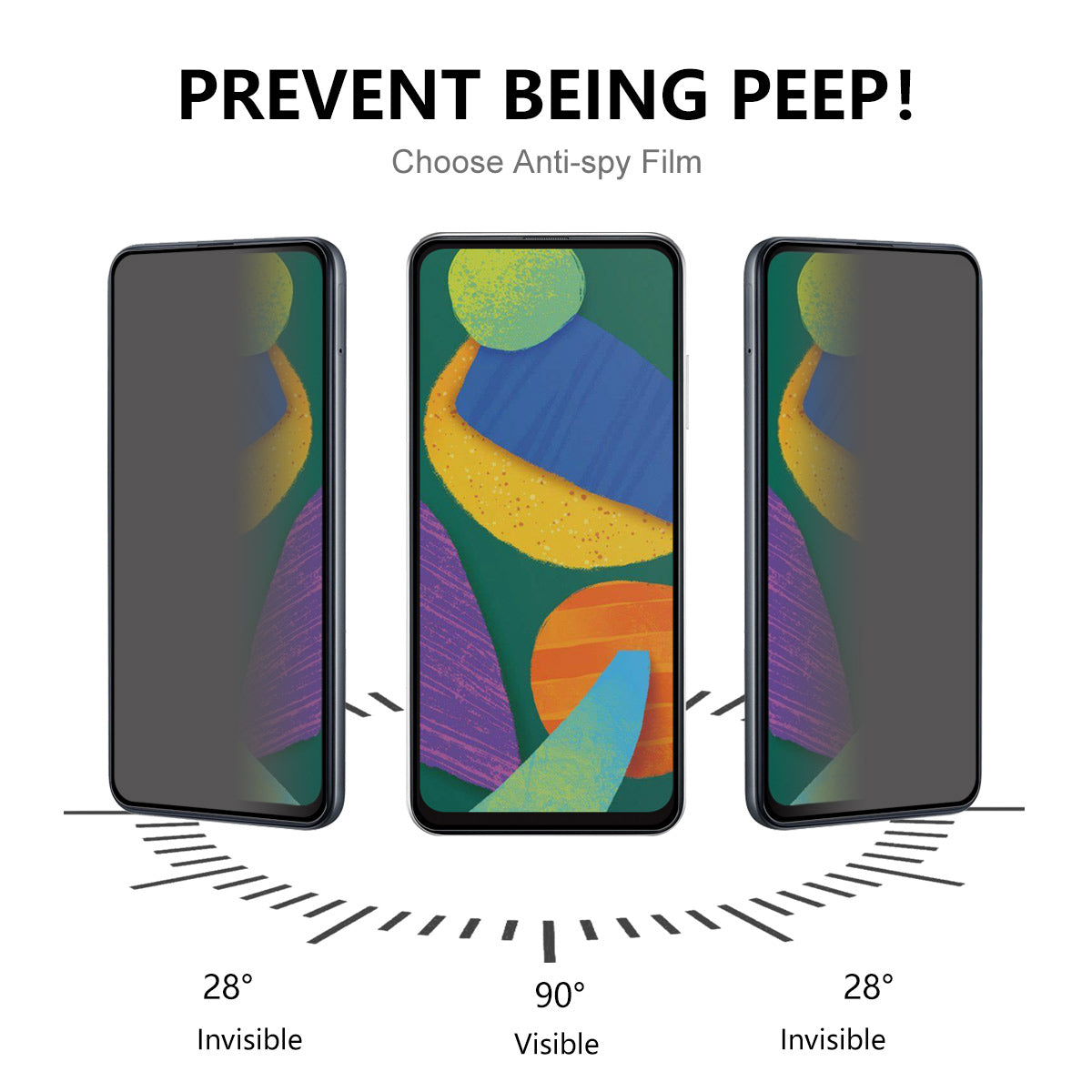 RURIHAI Anti-Spy Screen Protector for Honor 70 Pro 5G 3D Curved Side Glue Anti Peeping Tempered Glass Film