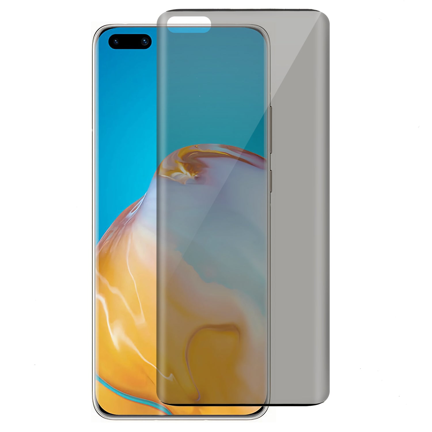 RURIHAI For Huawei P40 Pro Full Cover 28 Degree Privacy Screen Protector 3D Curved Anti-spy Tempered Glass Film