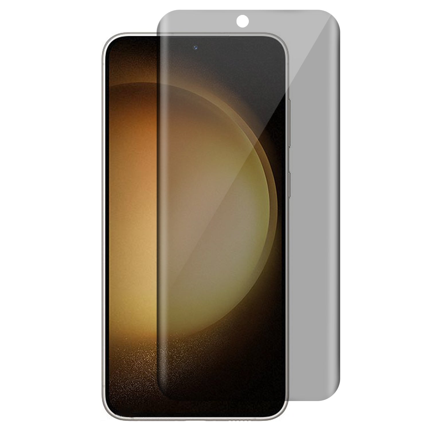 RURIHAI For Samsung Galaxy S22 5G/S23 3D Curved Anti-spy Tempered Glass Film Side Glue Screen Protector