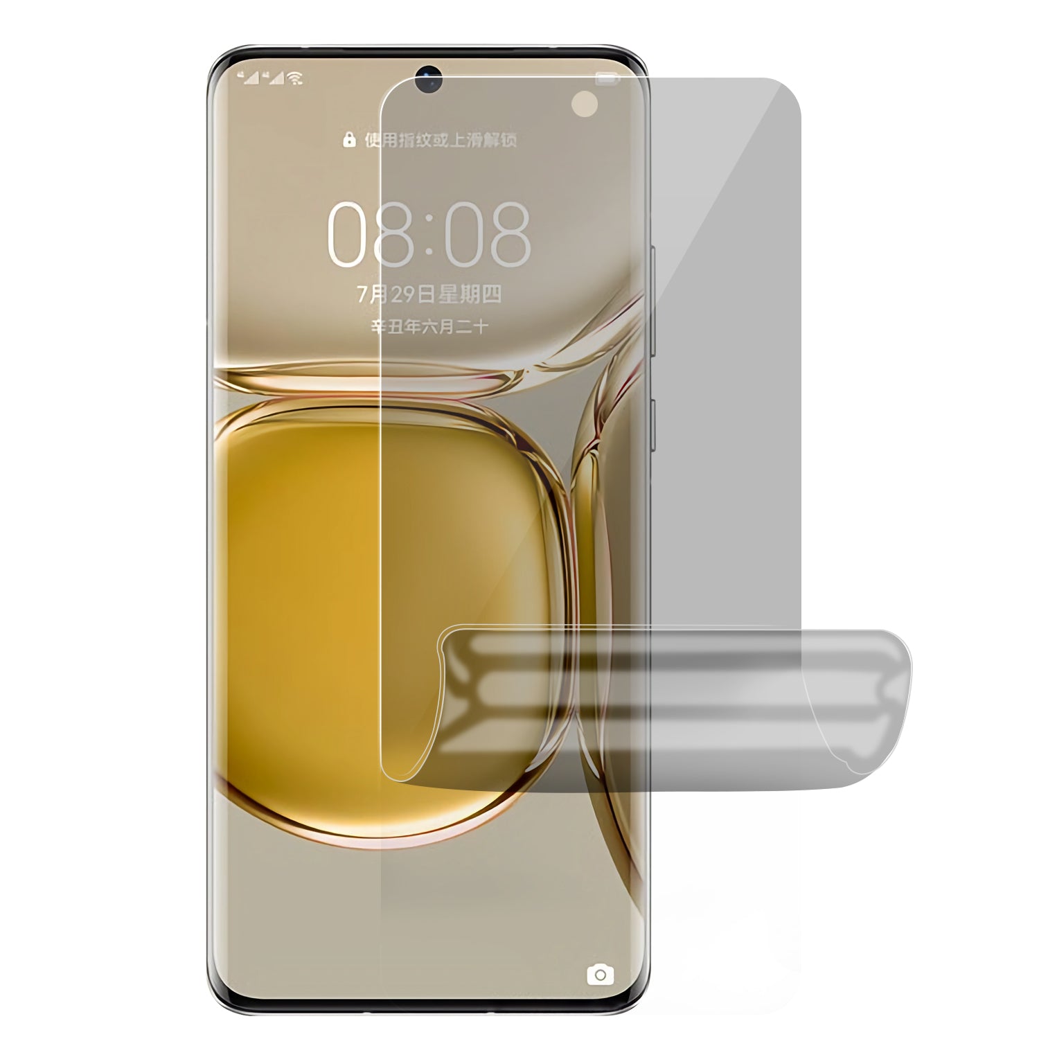 RURIHAI Privacy Hydrogel Film For Huawei P50 Pro 4G Soft Flexible TPU Screen Protector Explosion-proof