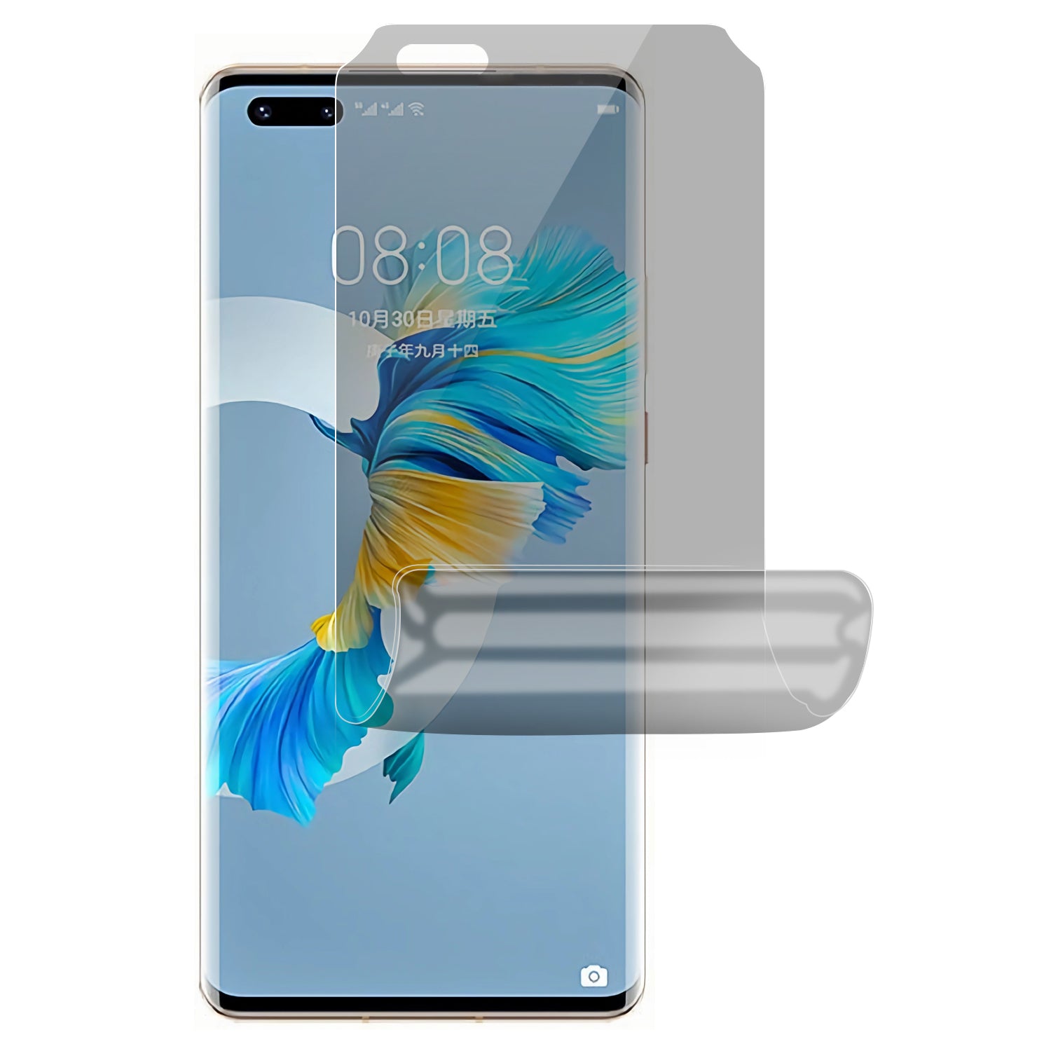 RURIHAI Privacy Screen Protector for Huawei Mate 40 Pro 4G/5G/Mate 40 Pro Plus Soft TPU Hydrogel Protective Film