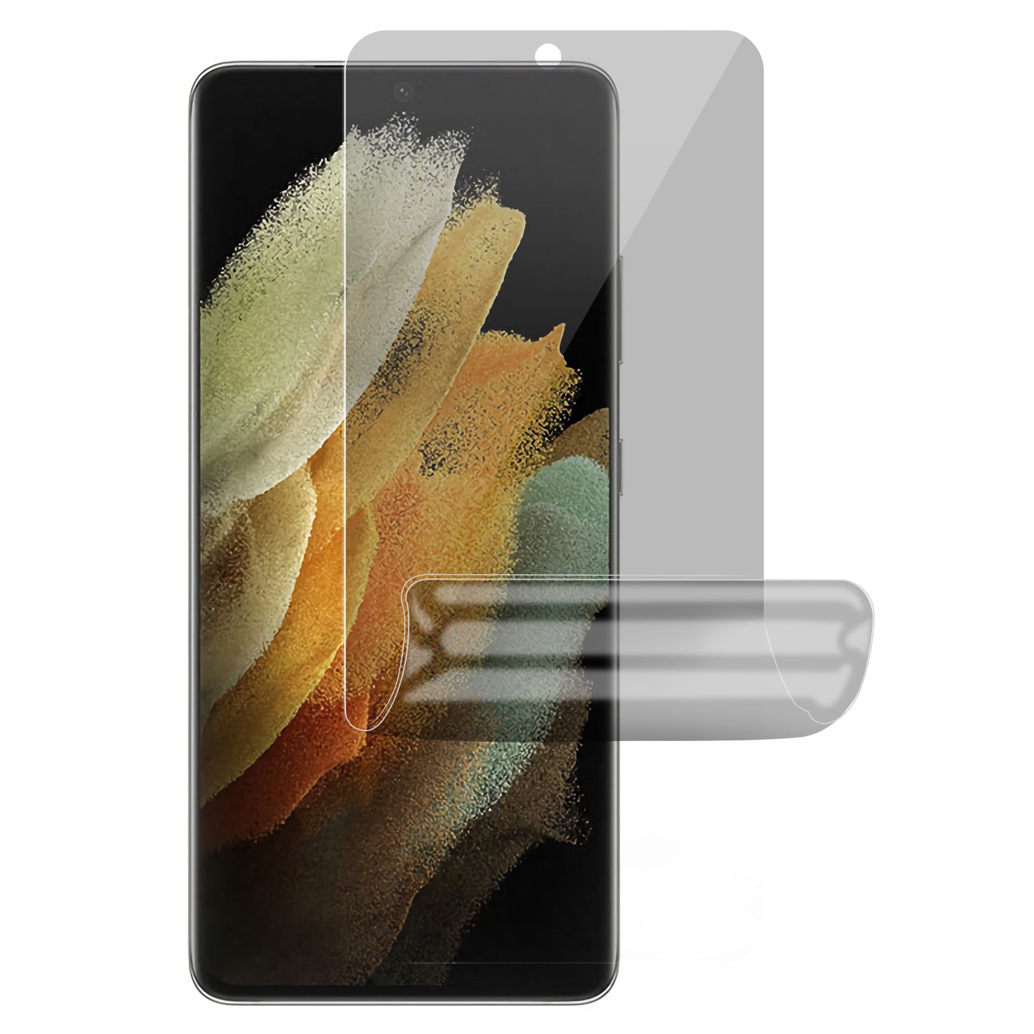 RURIHAI Anti-Peep Screen Protector for Samsung Galaxy S21 4G/5G Soft TPU Full Cover Hydrogel Film