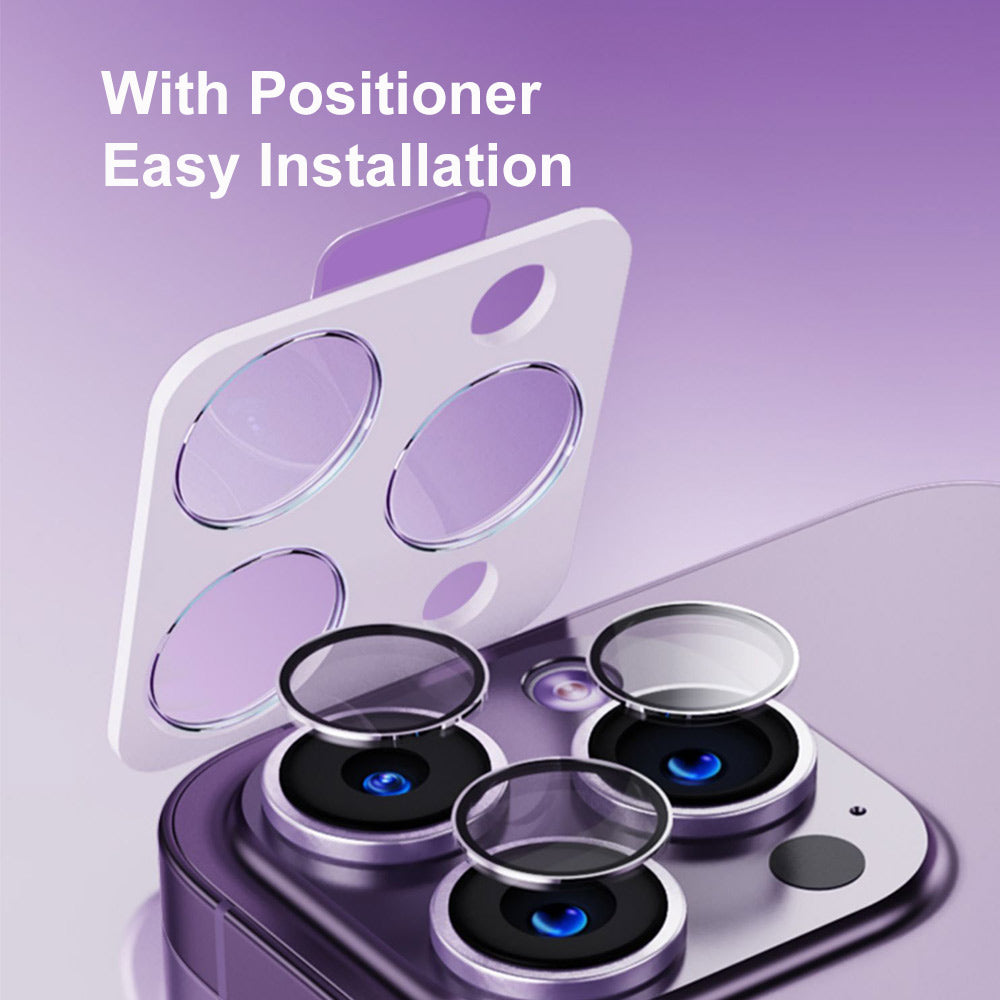 ENKAY HAT PRINCE For iPhone 13 Pro/13 Pro Max Camera Lens Protector Tempered Glass Silk Printing Lens Film with Installation Tool