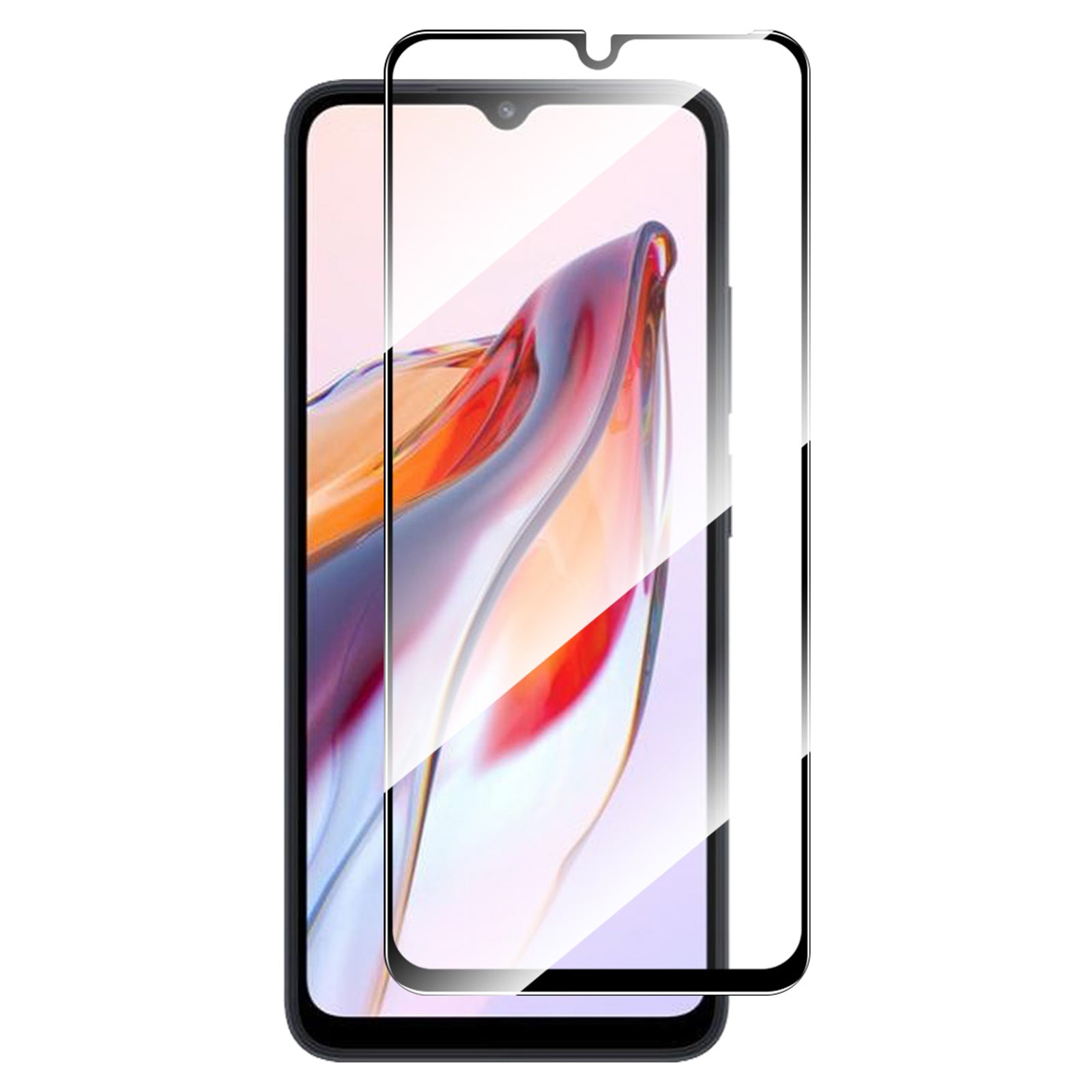 ENKAY HAT PRINCE for Xiaomi Redmi 12C 4G/Poco C55 4G Tempered Glass Full Screen Protector 0.26mm 2.5D 9H Anti-explosion Full Glue Film