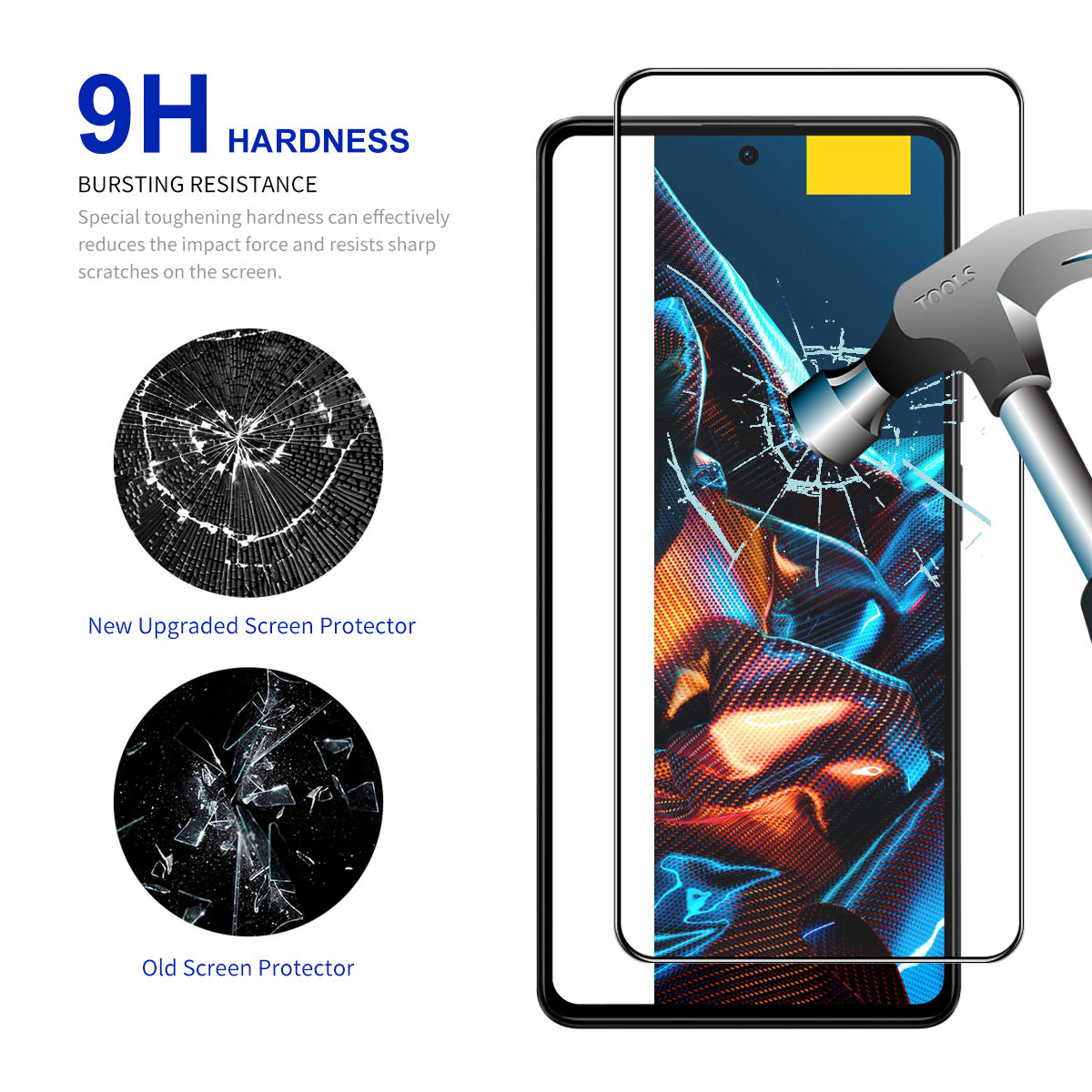 ENKAY HAT PRINCE 2Pcs for Xiaomi Poco X5 Pro 5G/Redmi Note 12 Pro 5G/Note 12 Pro Speed 5G Tempered Glass Screen Protector 0.26mm 9H 2.5D Full Glue Full Cover Film