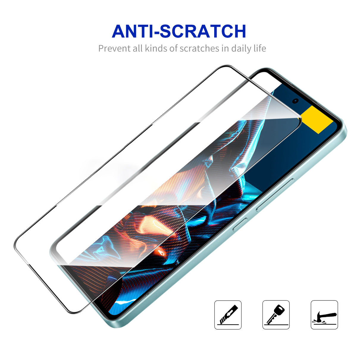 ENKAY HAT PRINCE 2Pcs for Xiaomi Poco X5 Pro 5G/Redmi Note 12 Pro 5G/Note 12 Pro Speed 5G Tempered Glass Screen Protector 0.26mm 9H 2.5D Full Glue Full Cover Film