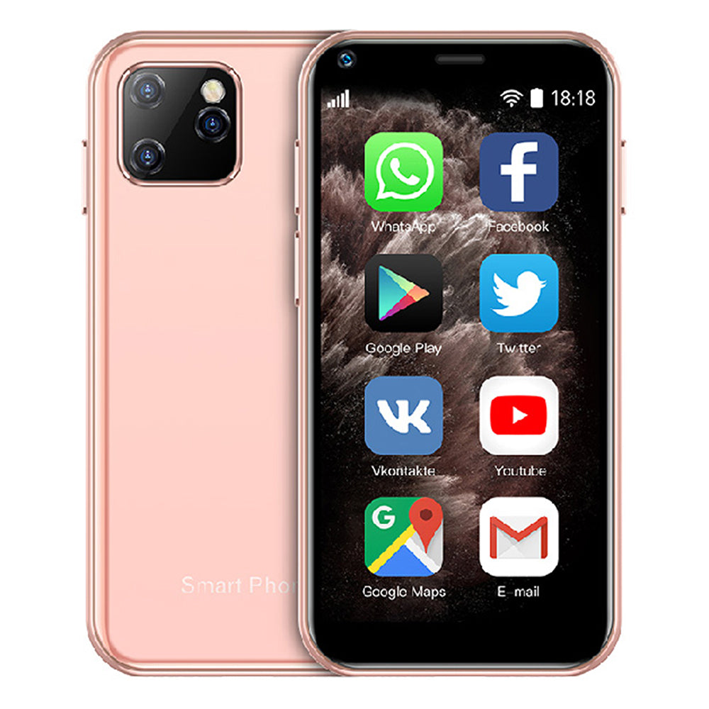 SOYES XS11 Mini 3G chytrý telefon Android 6.0 3D Glass HD kamera Dual SIM Quad Core Palm Mobilní telefon